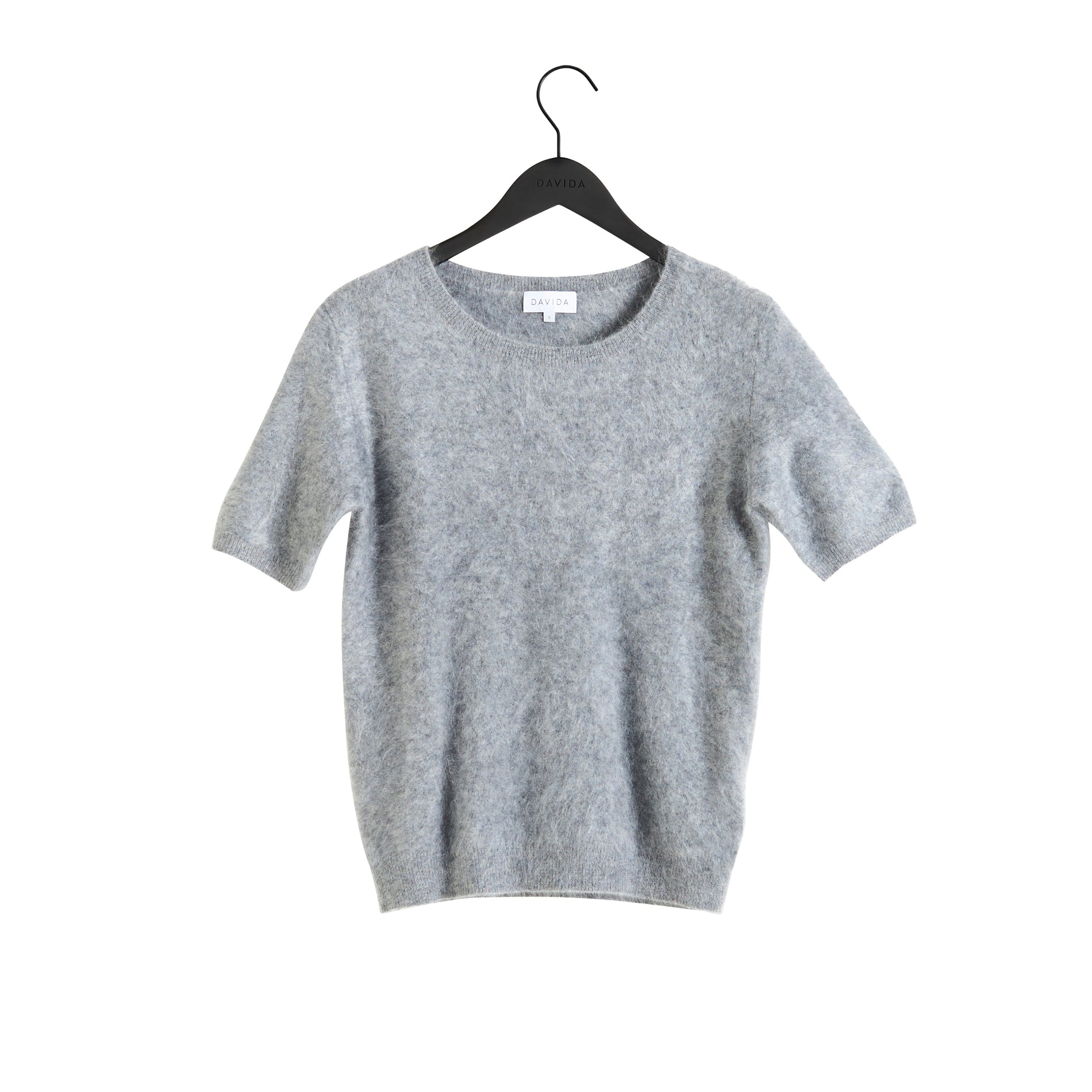 Davida Brushed Oversized T-Shirt Sweaters Light Grey