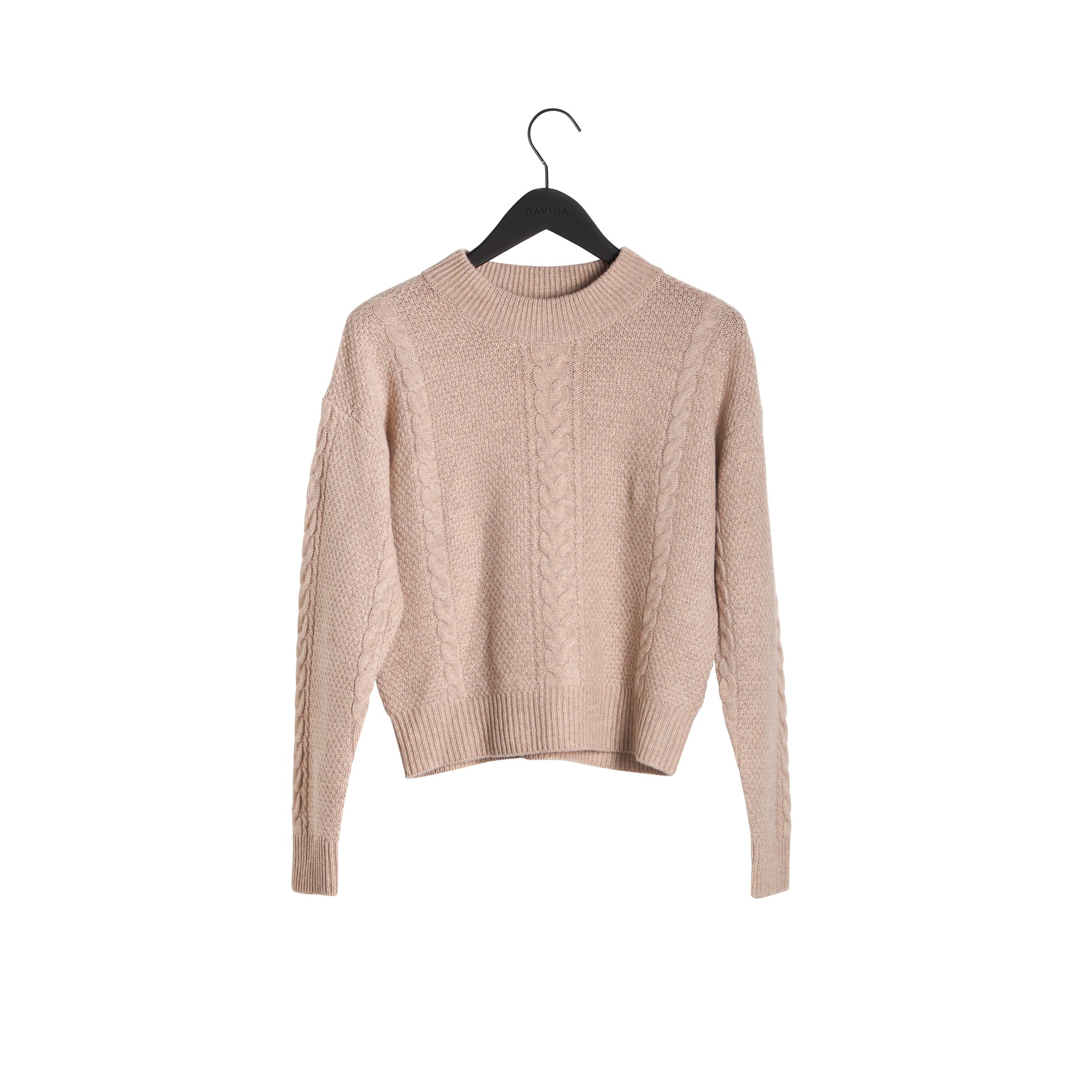 Davida Short Cable Sweater Sweaters Sand