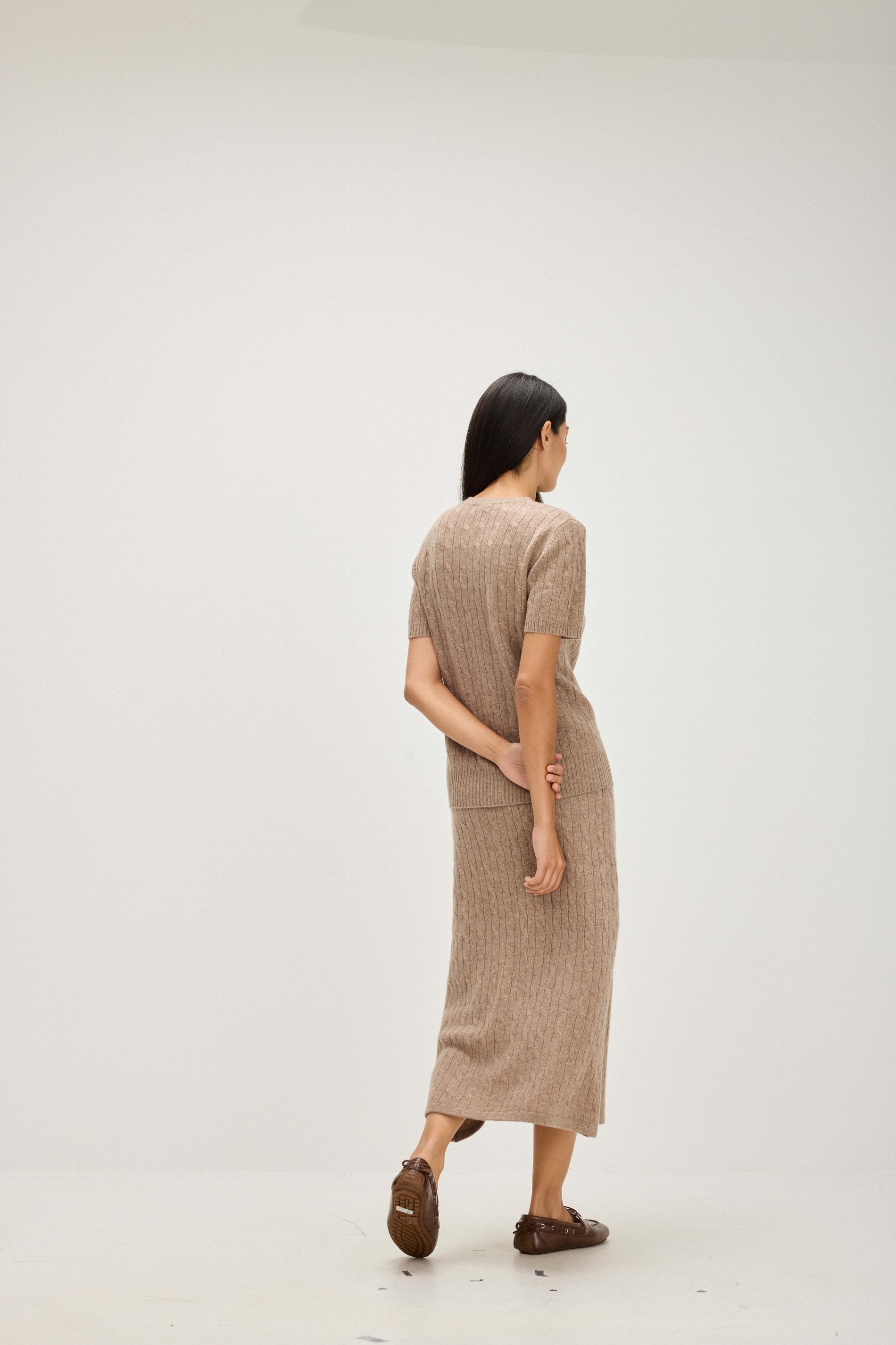 Davida A-Line Cable Skirt Skirts Mink