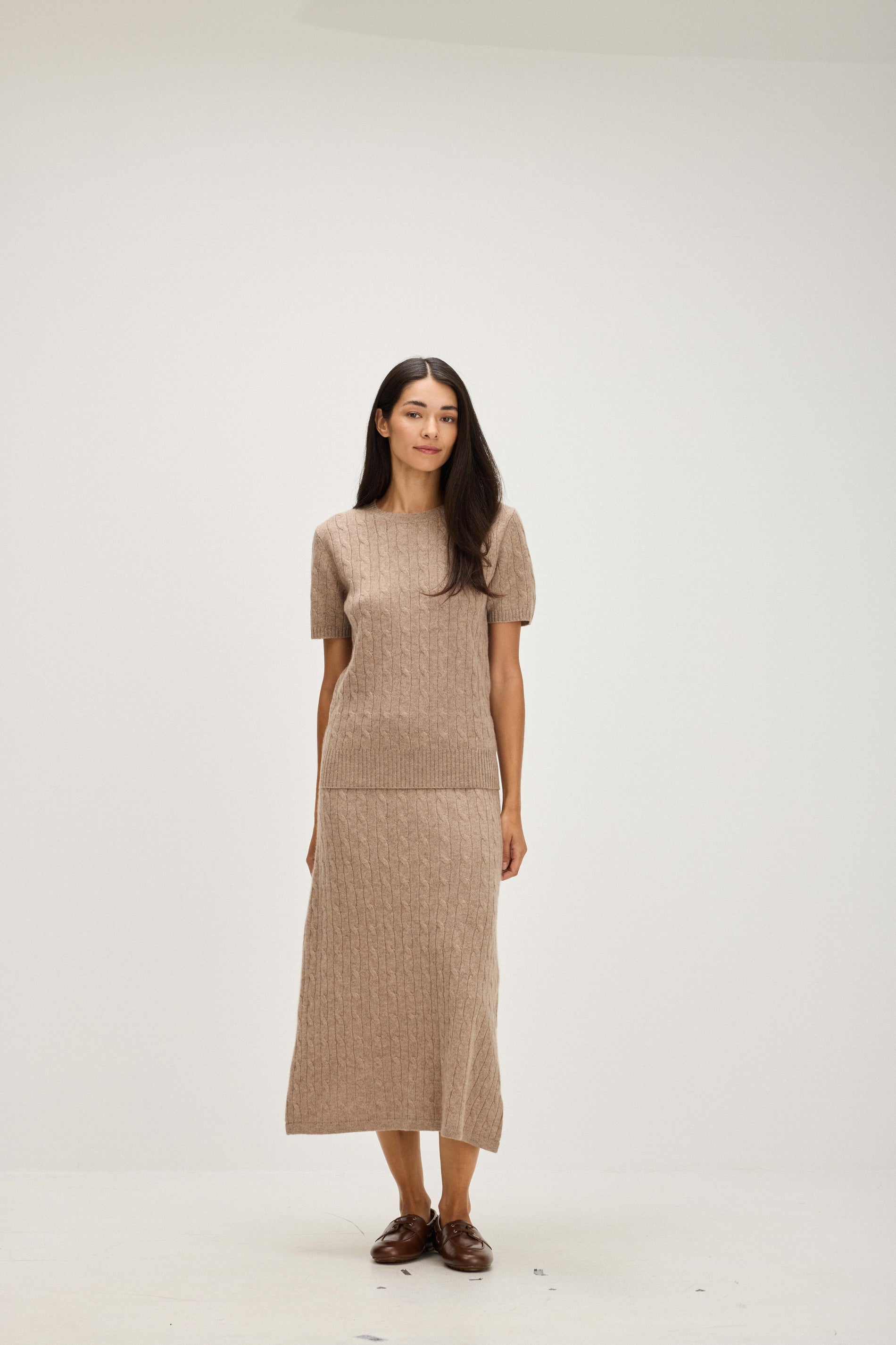 Davida A-Line Cable Skirt Skirts Mink