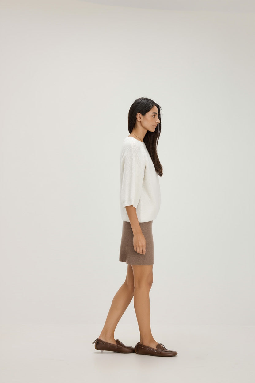 Davida A-line Mini Skirt Skirts Mink