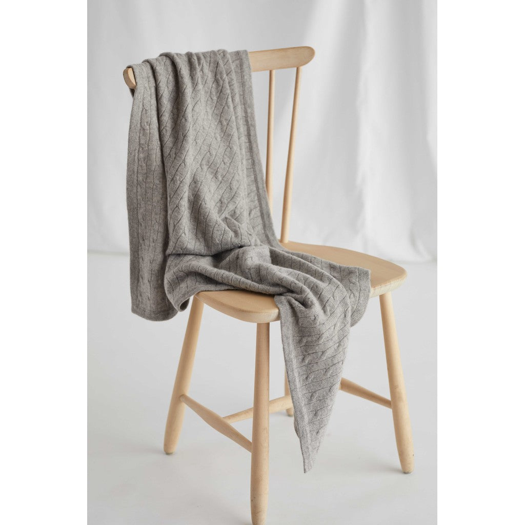 Davida Baby Blanket Cable Baby Light Grey
