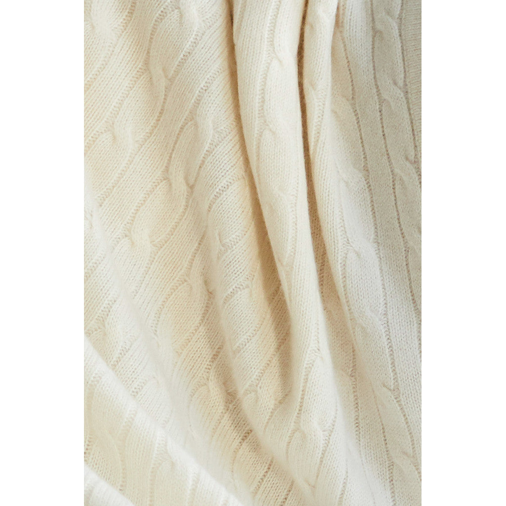 Davida Baby Blanket Cable Baby White