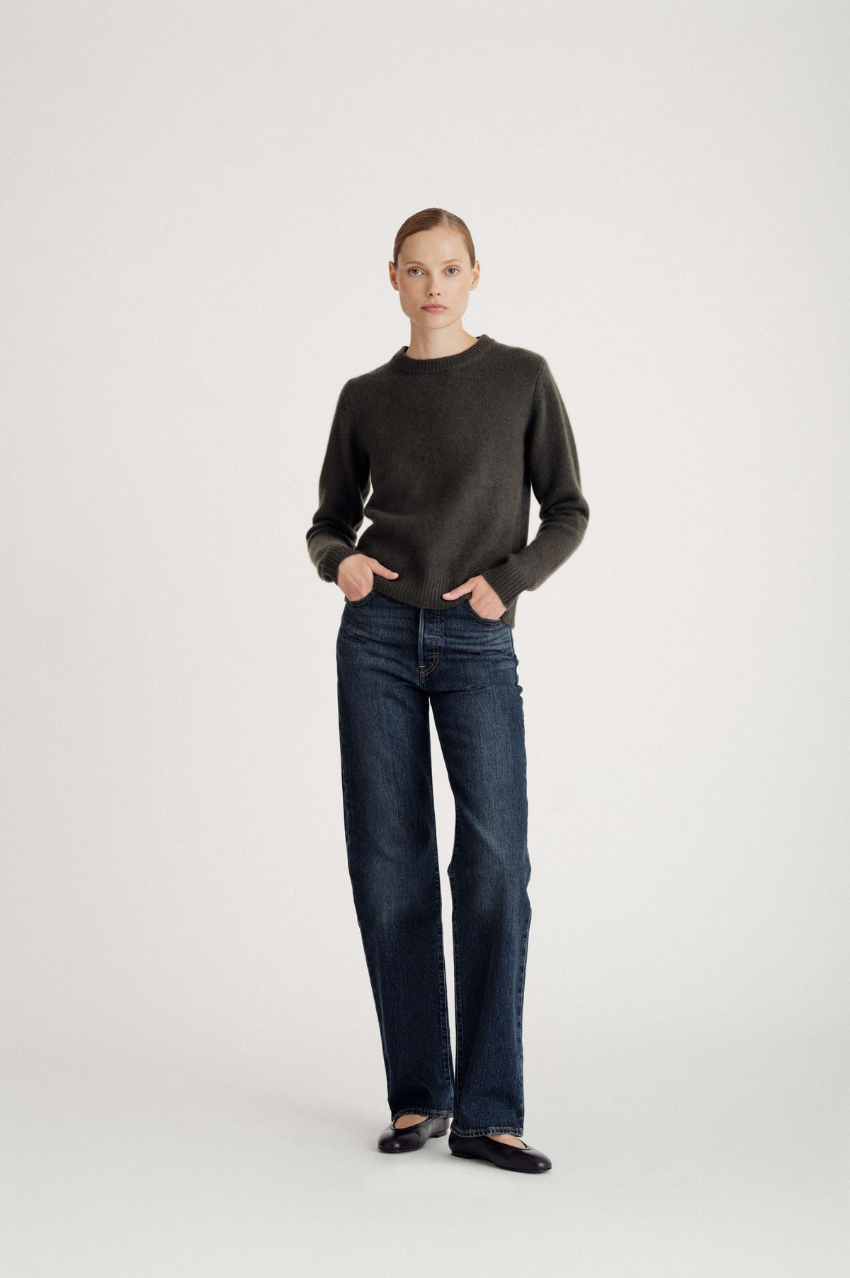 Davida Basic Crewneck Sweater Sweaters Hunter's Green