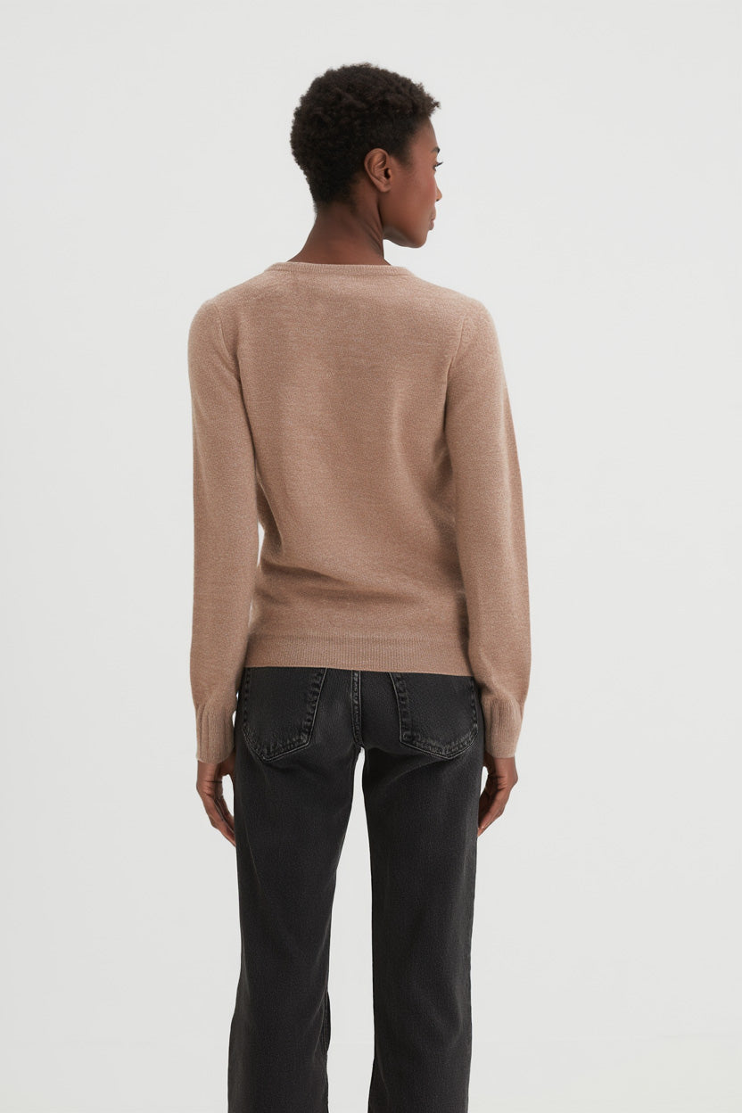 Davida Basic O-neck Sweater Sweaters Mink