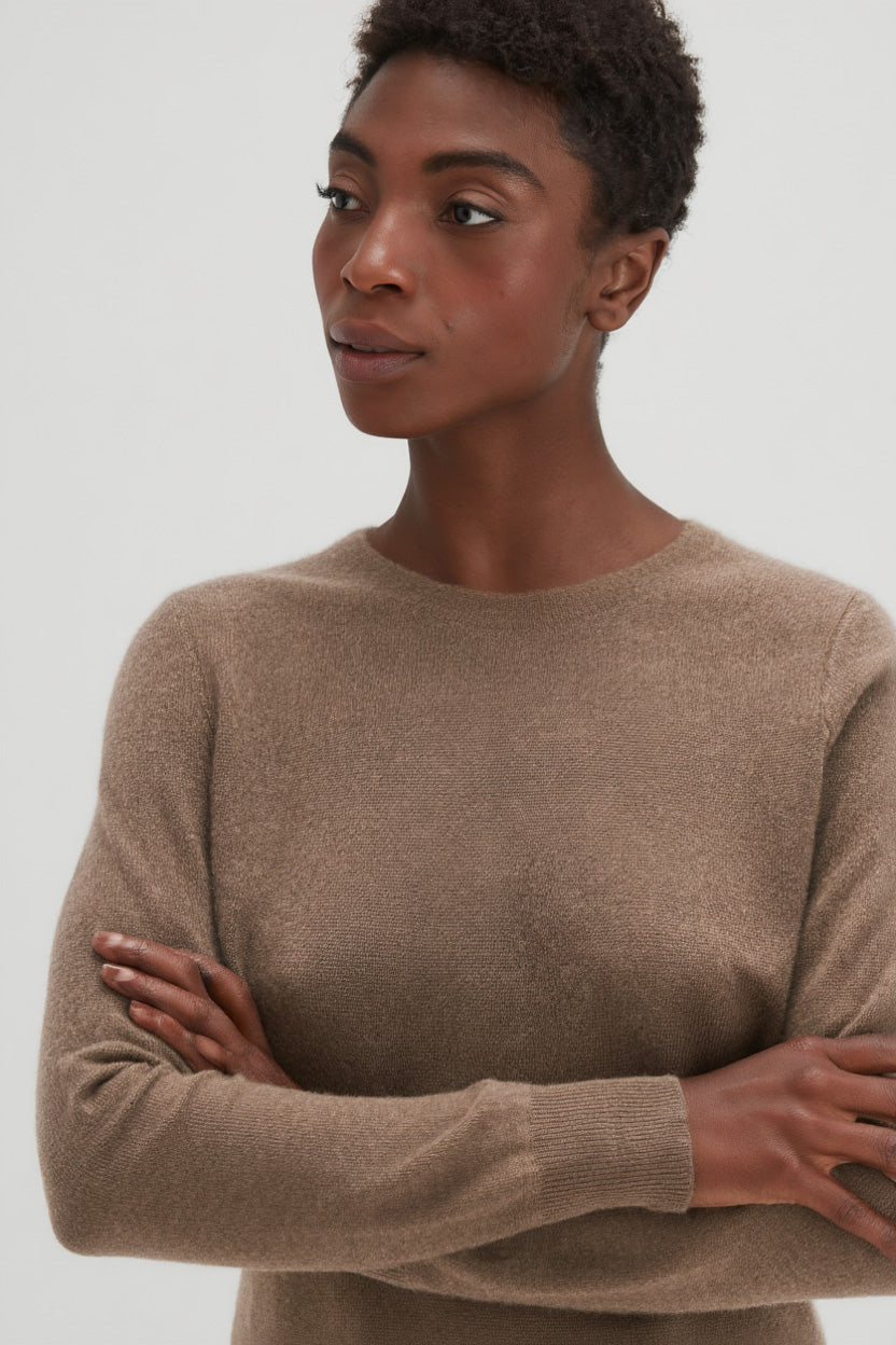 Davida Basic O-neck Sweater Sweaters Mink