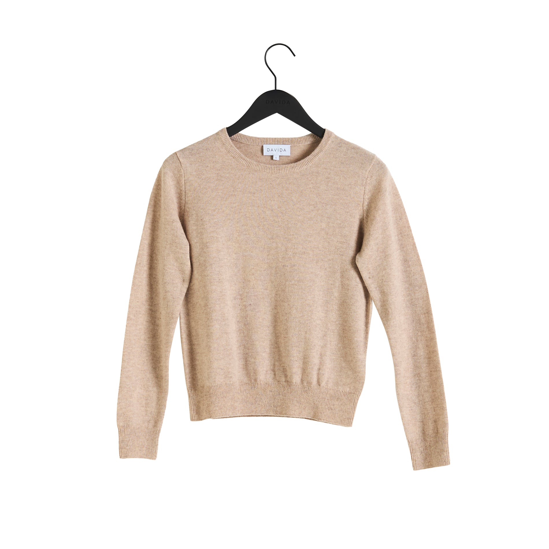 Davida Basic O-neck Sweater Sweaters Sand