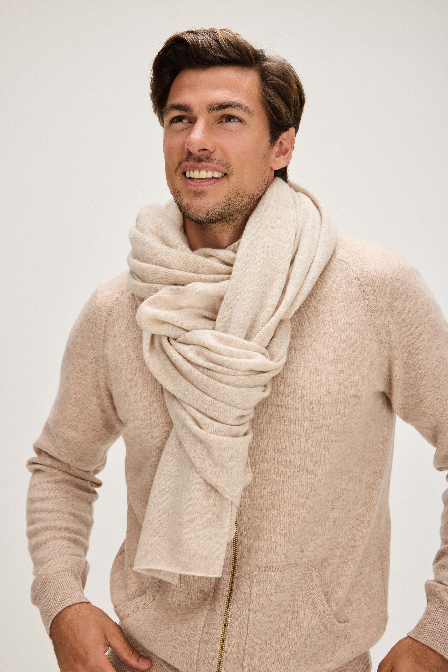 Davida Big Classic Scarf Scarf Light Beige