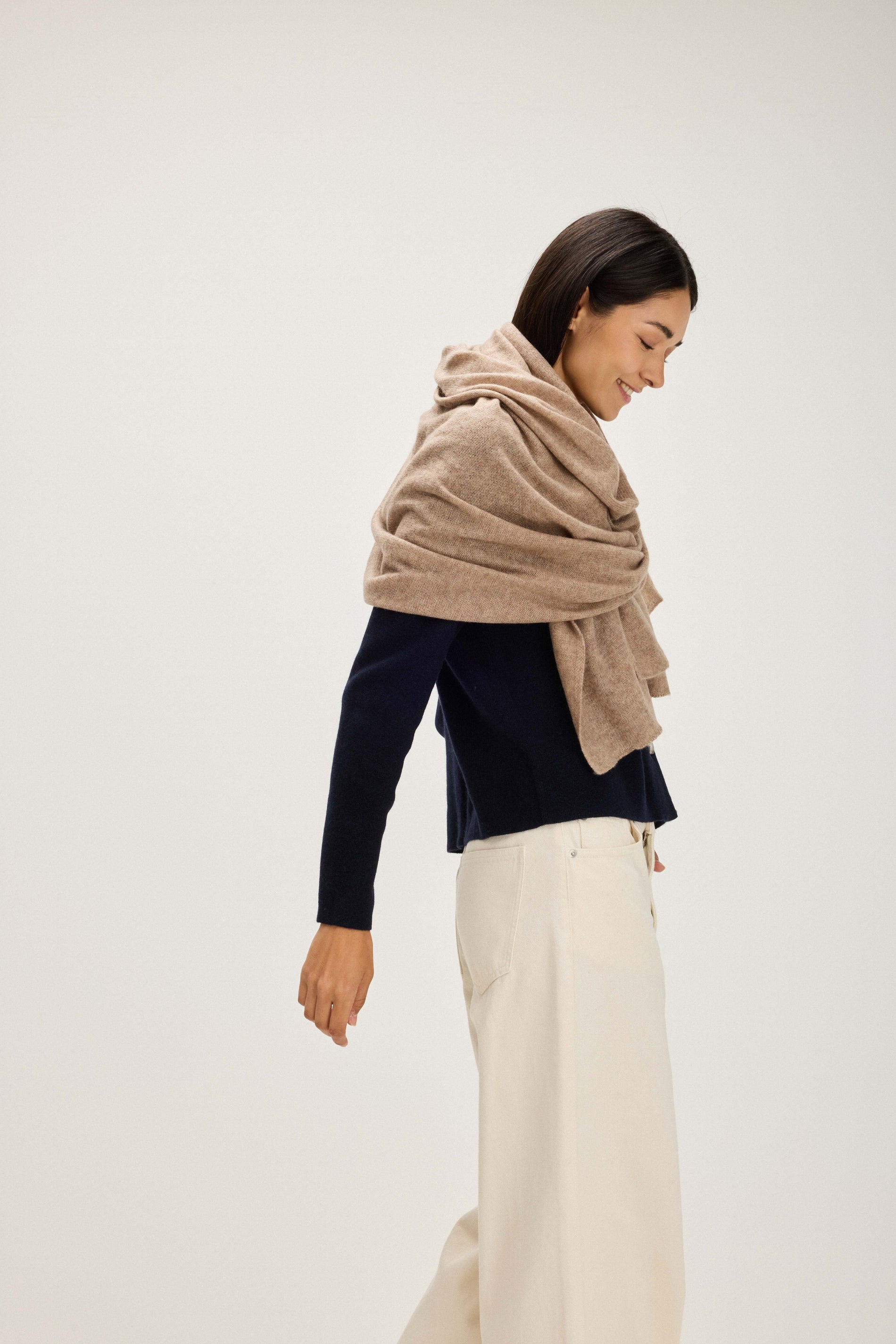 Davida Big Classic Scarf Scarf Mink