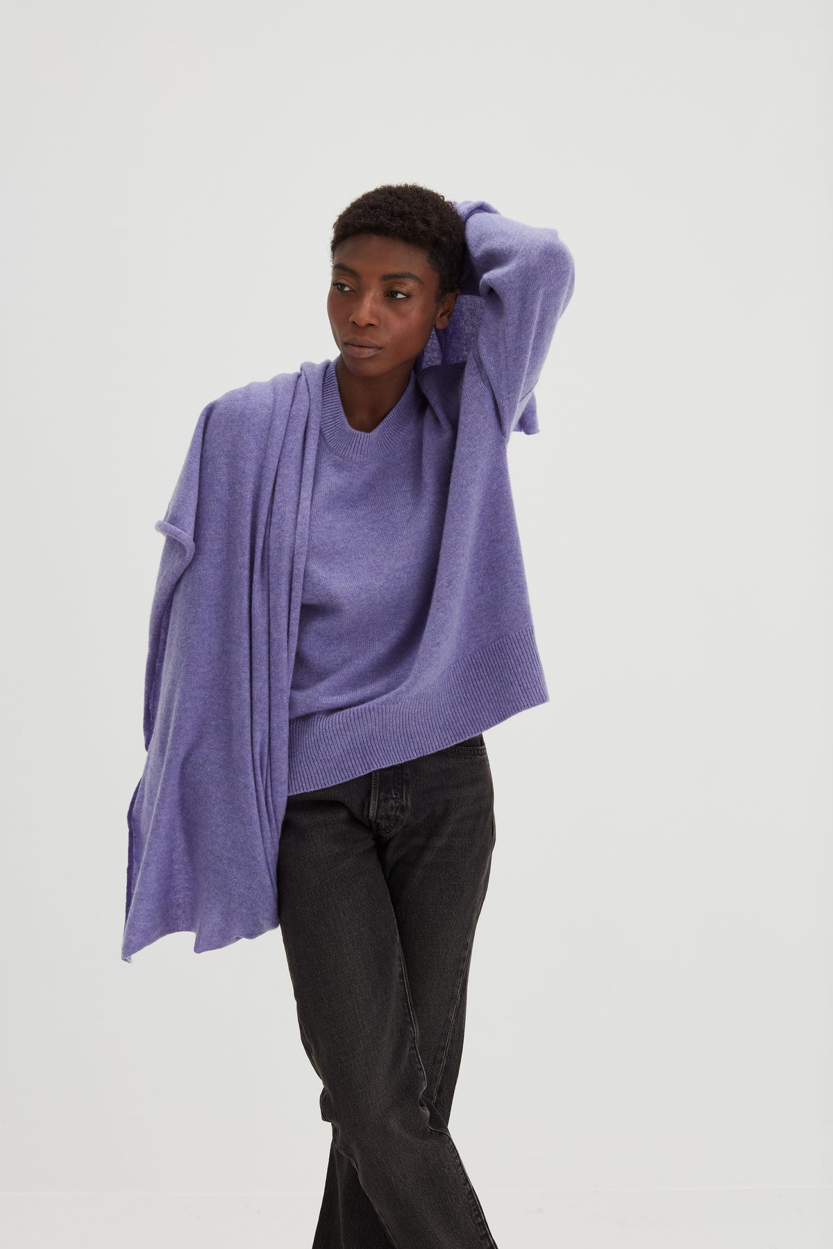 Davida Big Classic Scarf Scarf Purple Rust