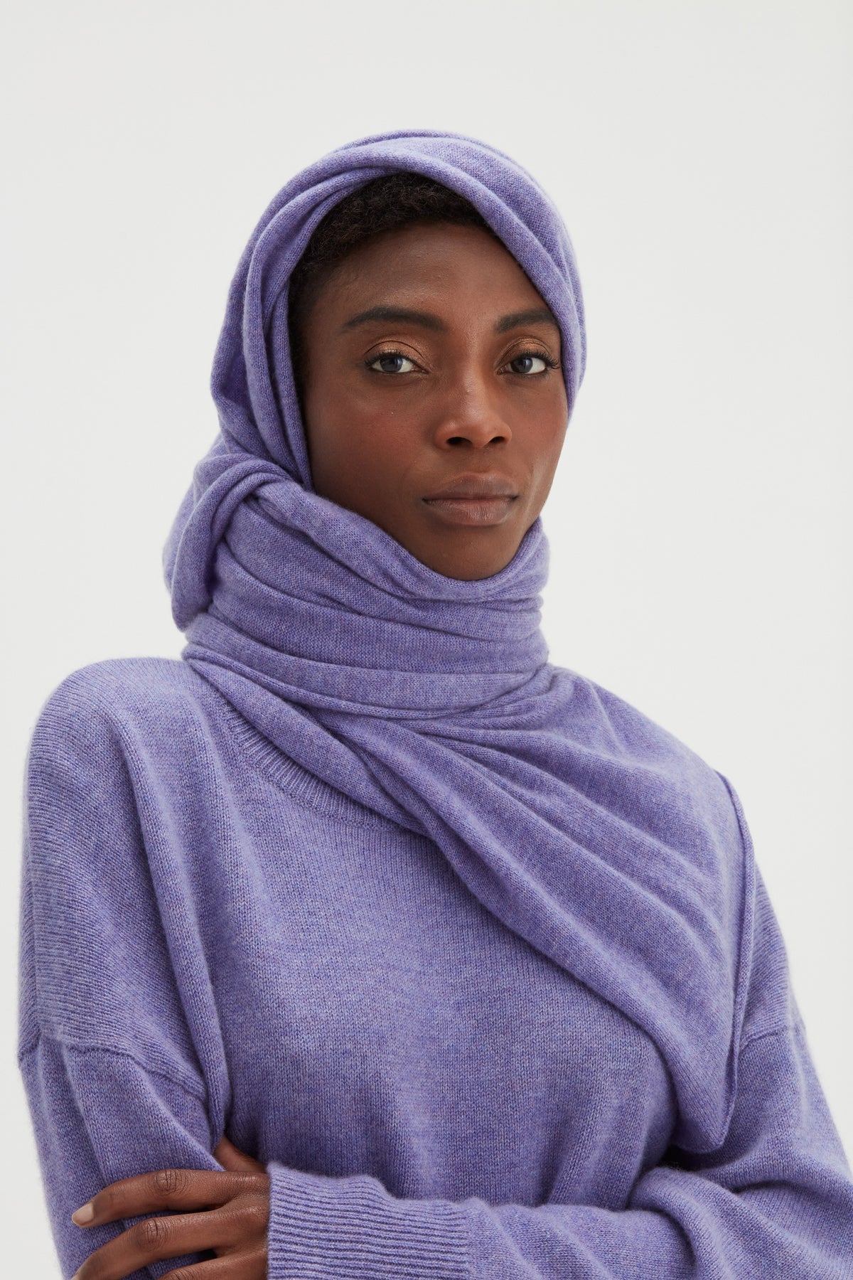 Davida Big Classic Scarf Scarf Purple Rust