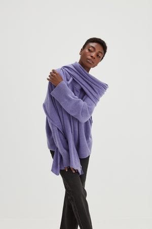 Big Classic Scarf - Purple Rust
