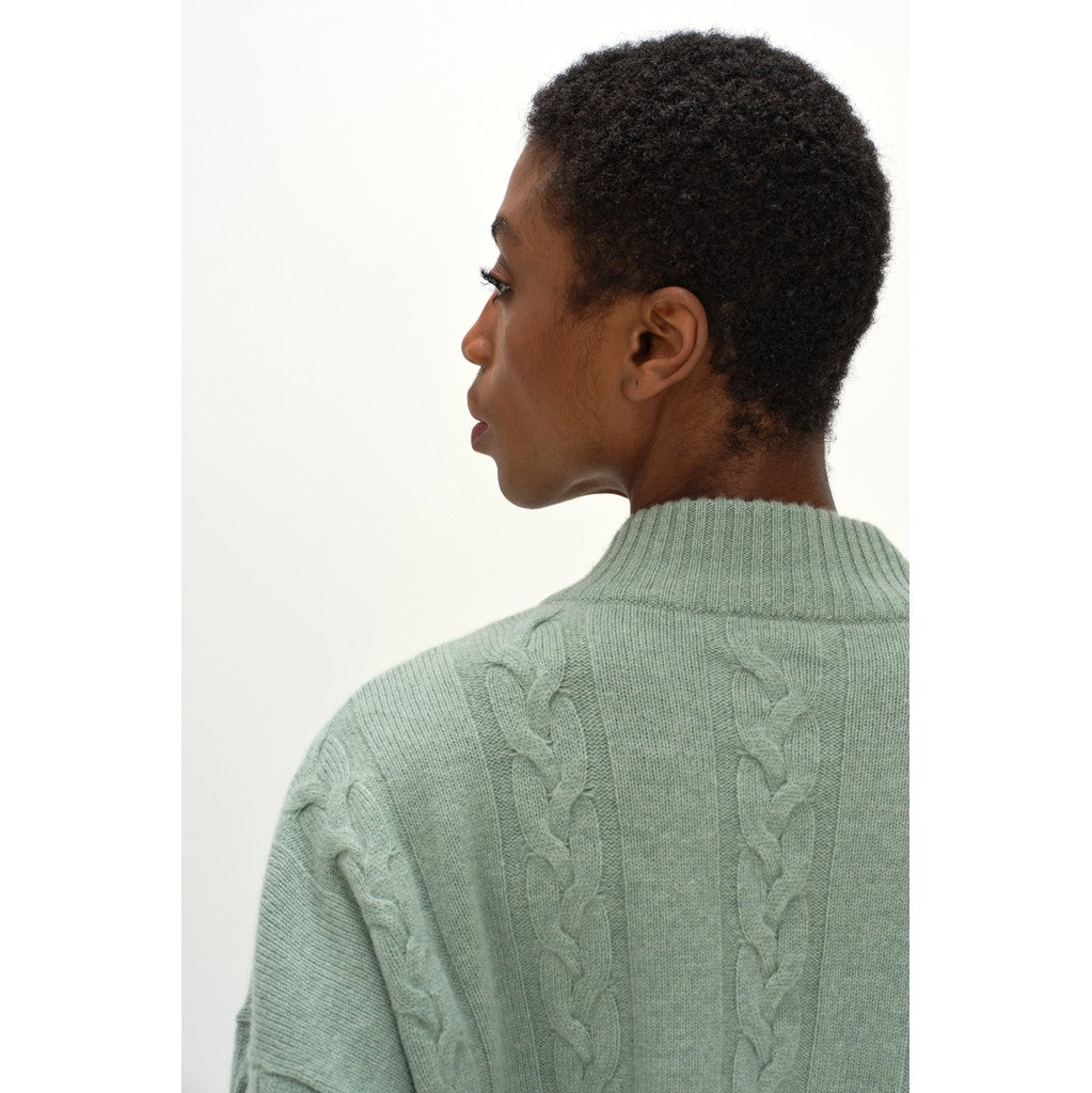 Davida Boxy Cable Sweater Sweaters Sage