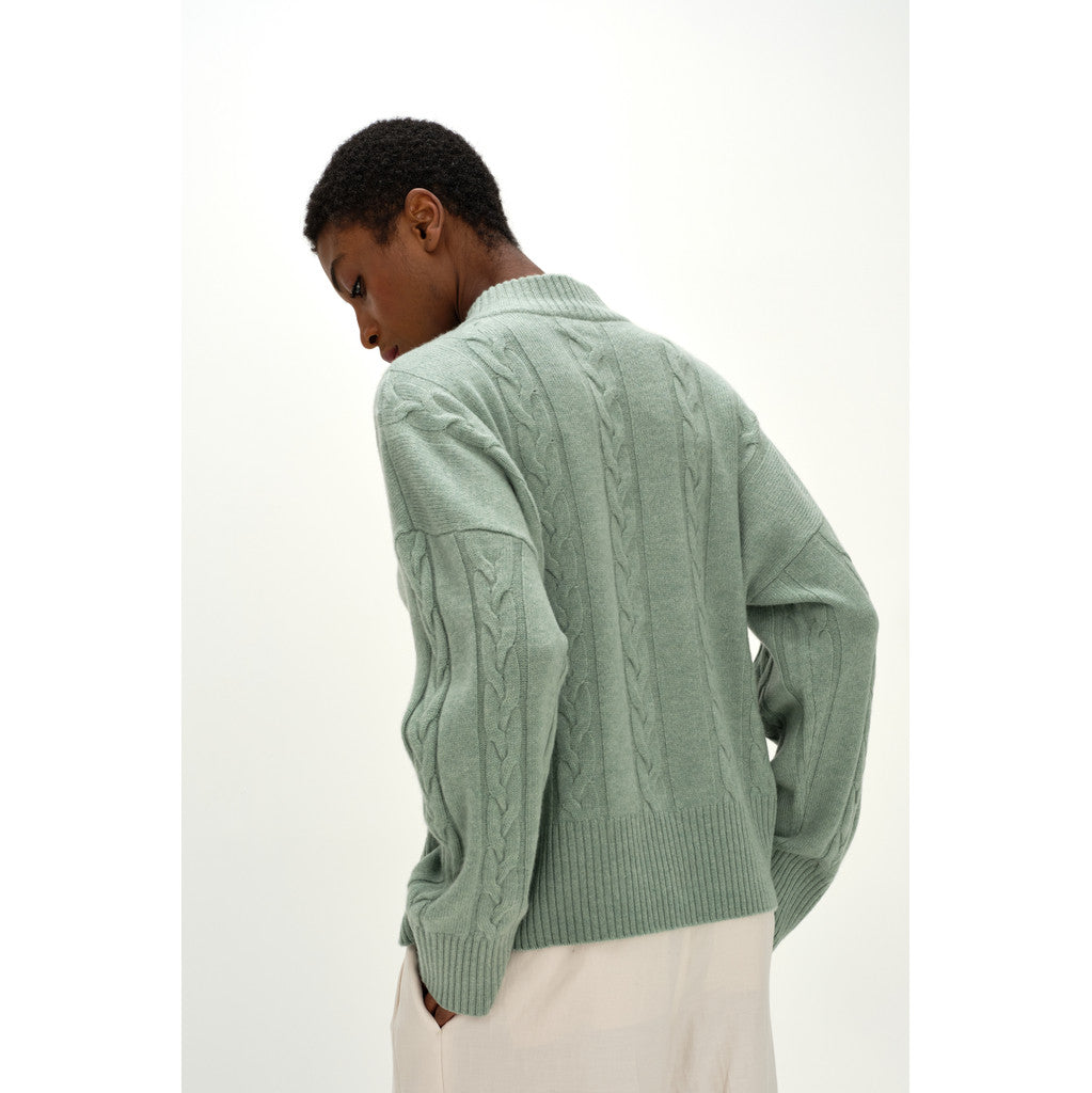Davida Boxy Cable Sweater Sweaters Sage