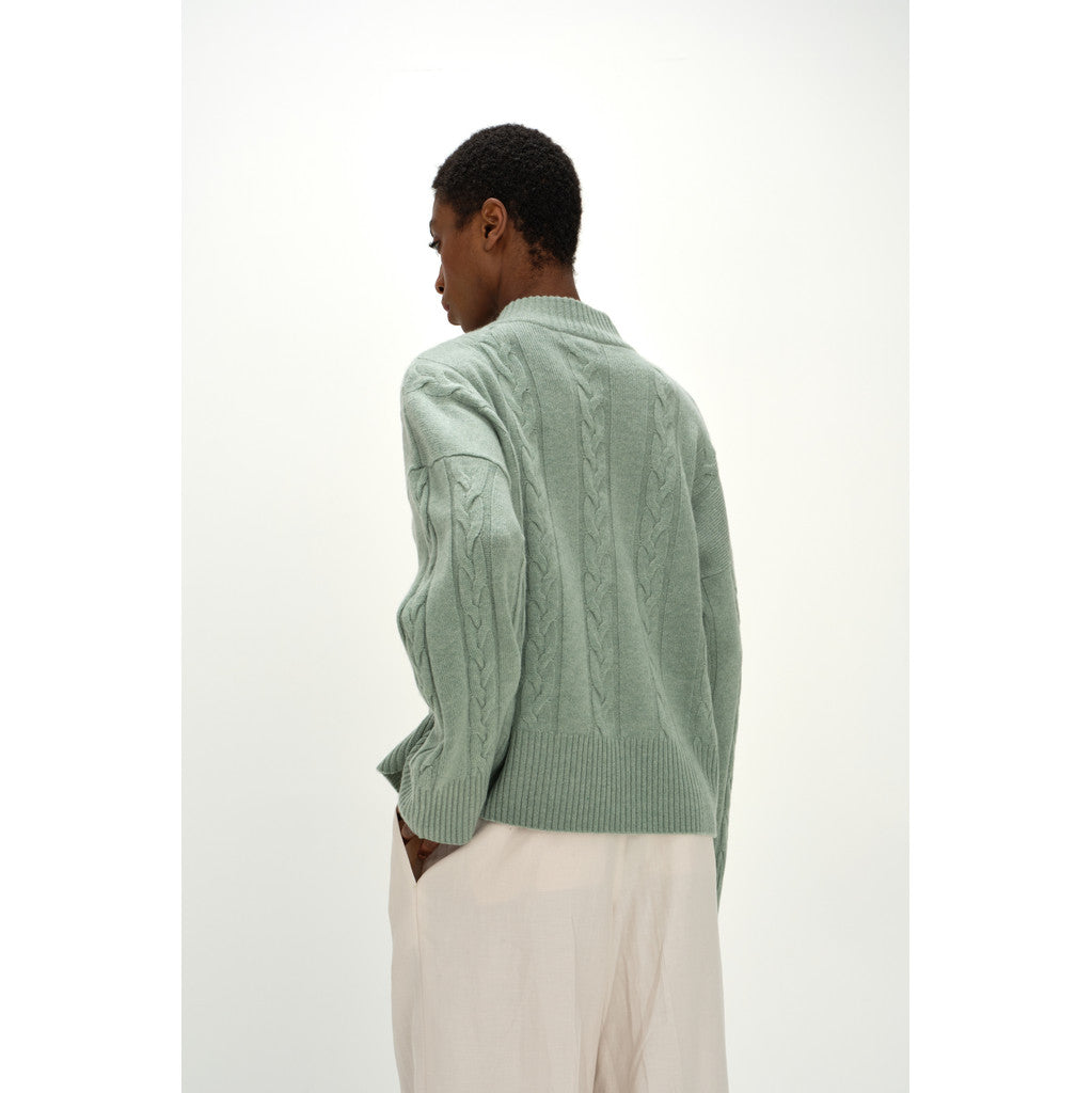 Davida Boxy Cable Sweater Sweaters Sage
