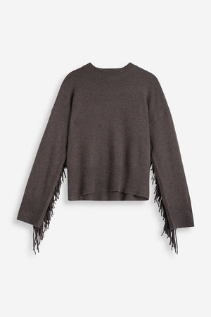 Boxy Fringes Biker Style - Cacao