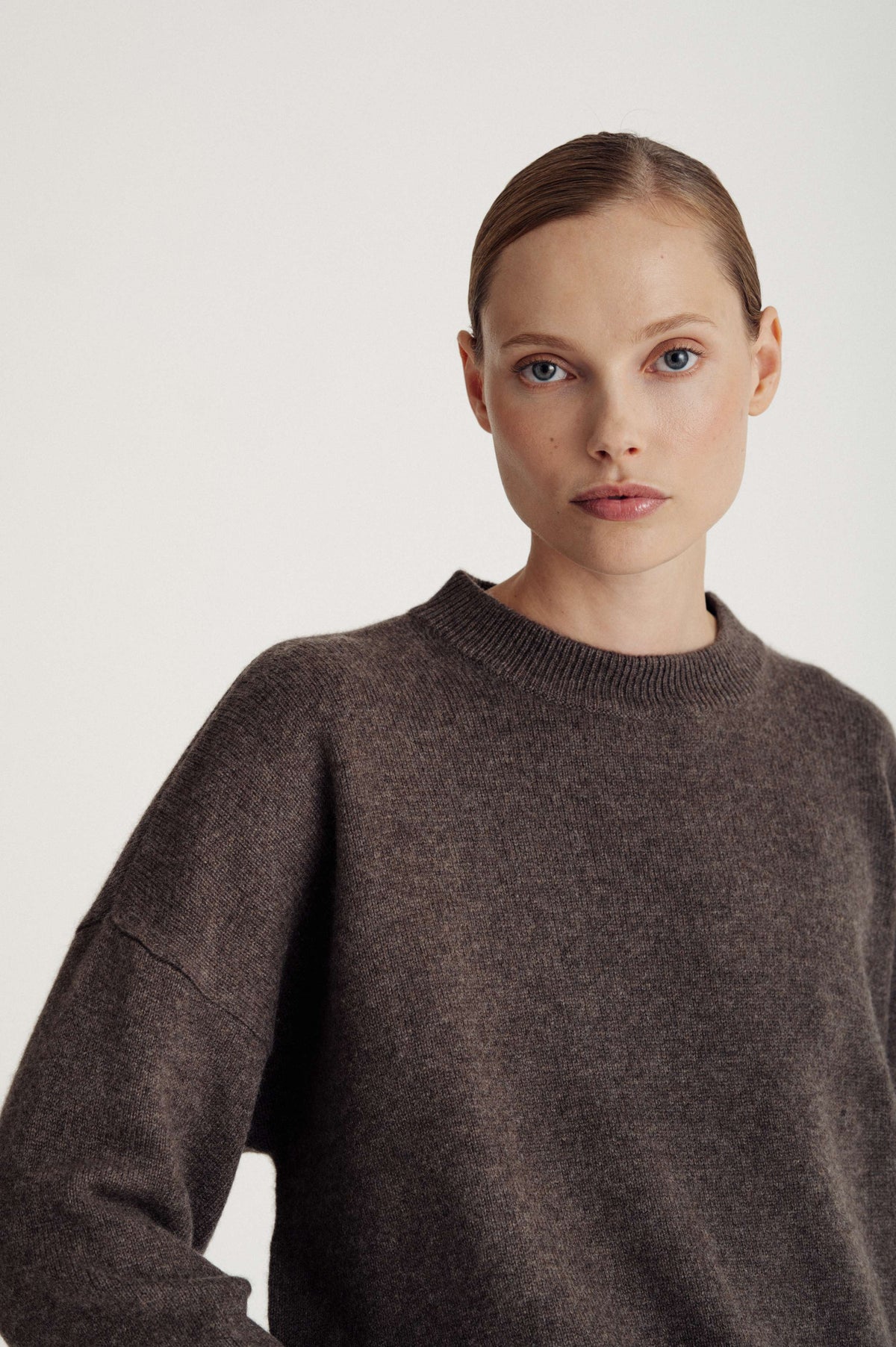 Davida Boxy O-neck Sweater Sweaters Cacao