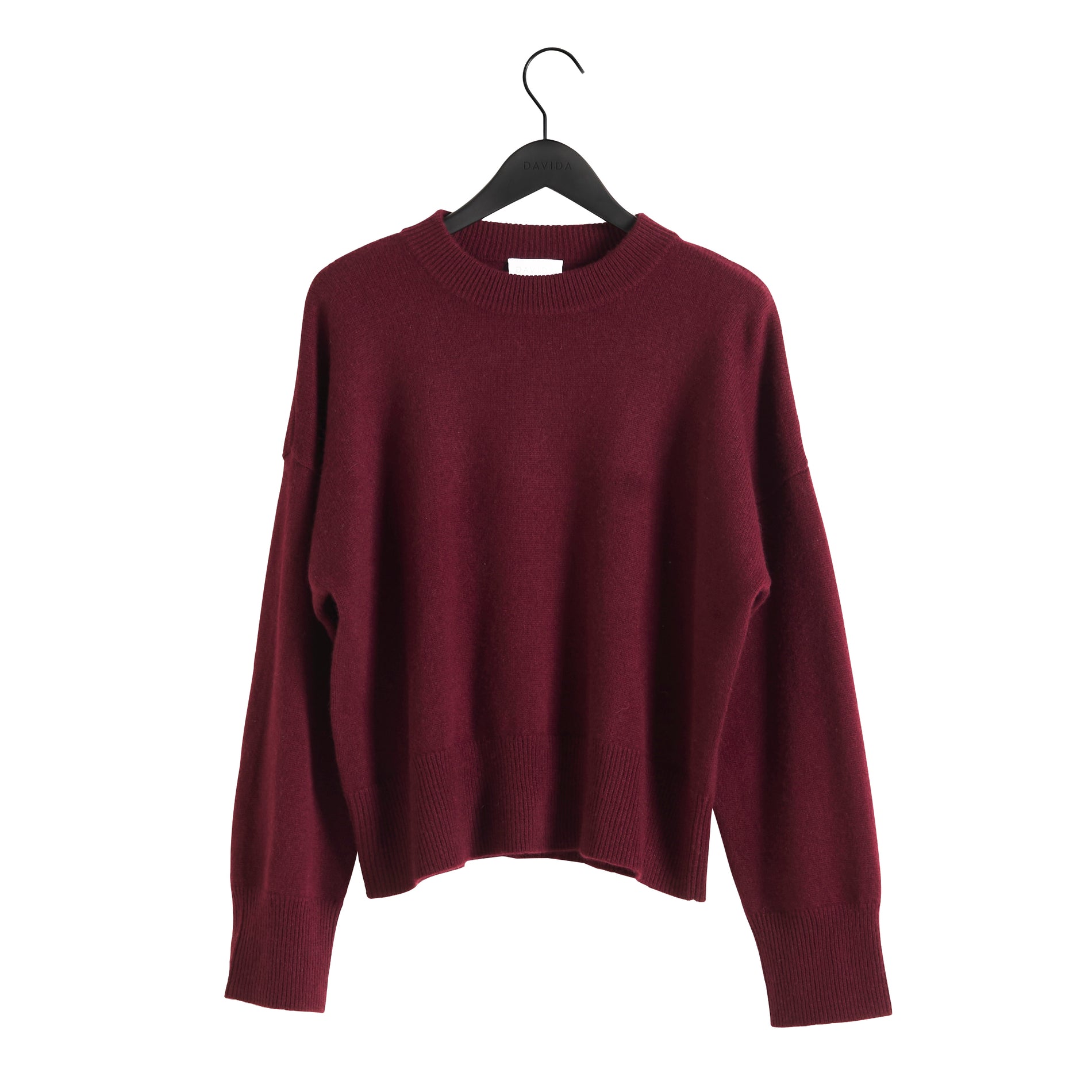 Davida Boxy O-neck Sweater Sweaters Mulberry Red
