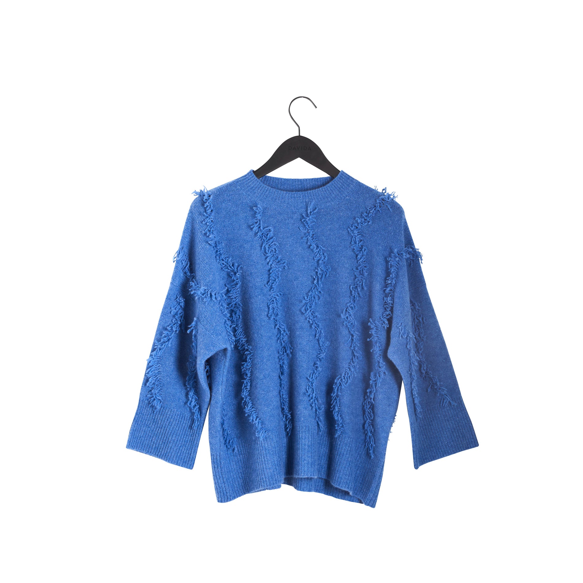 Davida Boxy Short Sleeve Sweater Waves Sweaters Ocean Blue
