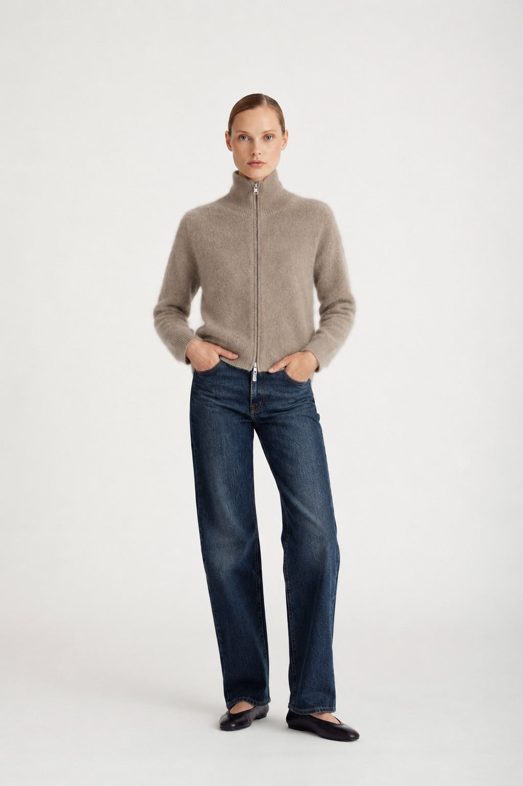Davida Brushed Cardigan Cardigans Mink