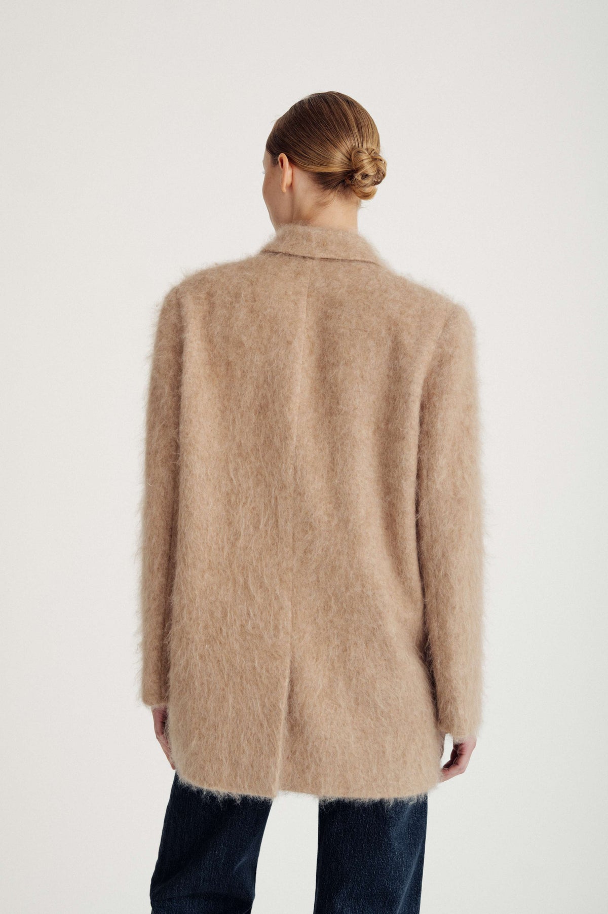 Davida Brushed Double Breasted Jacket Outerwear Mink