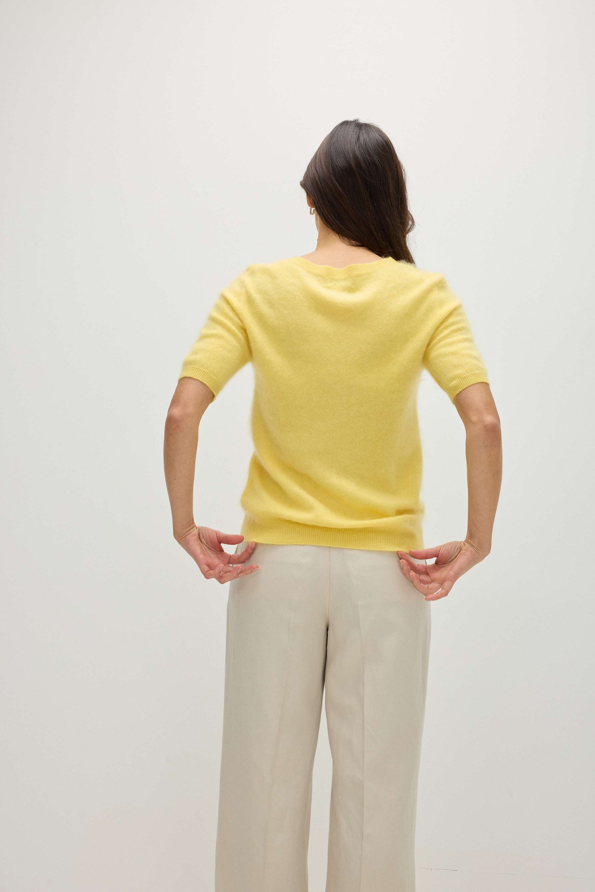 Davida Brushed Oversized T-Shirt Sweaters Citrus