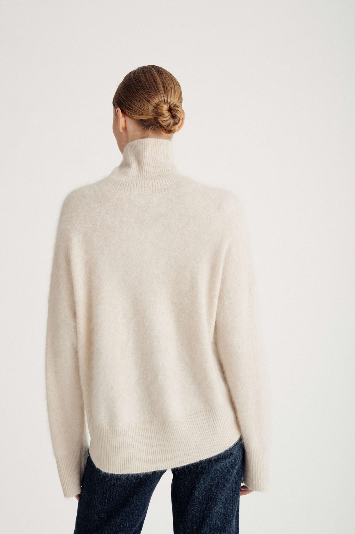 Davida Brushed Roll Neck Sweater Sweaters Light Beige