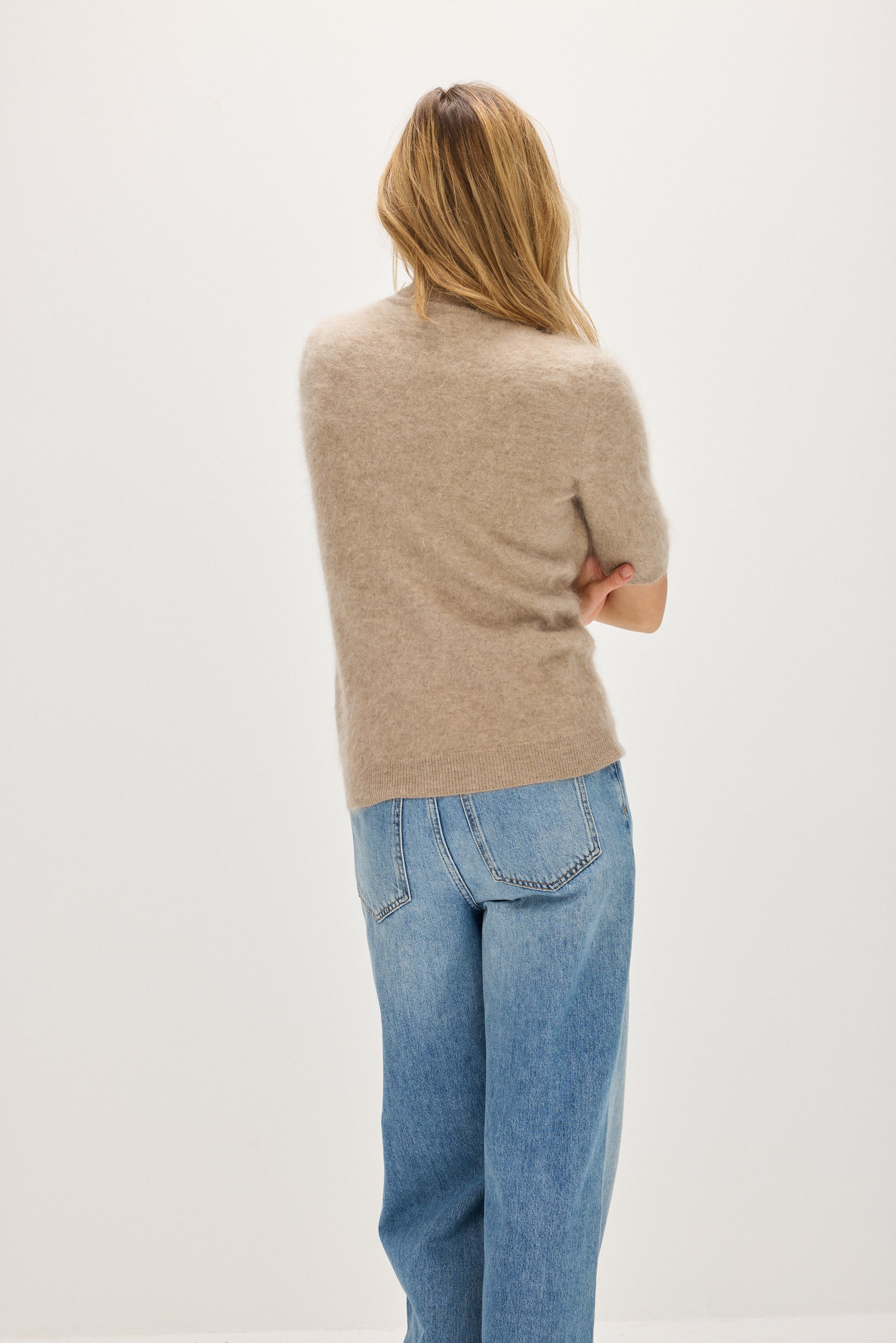 Davida Brushed Turtleneck T-Shirt Sweaters Mink