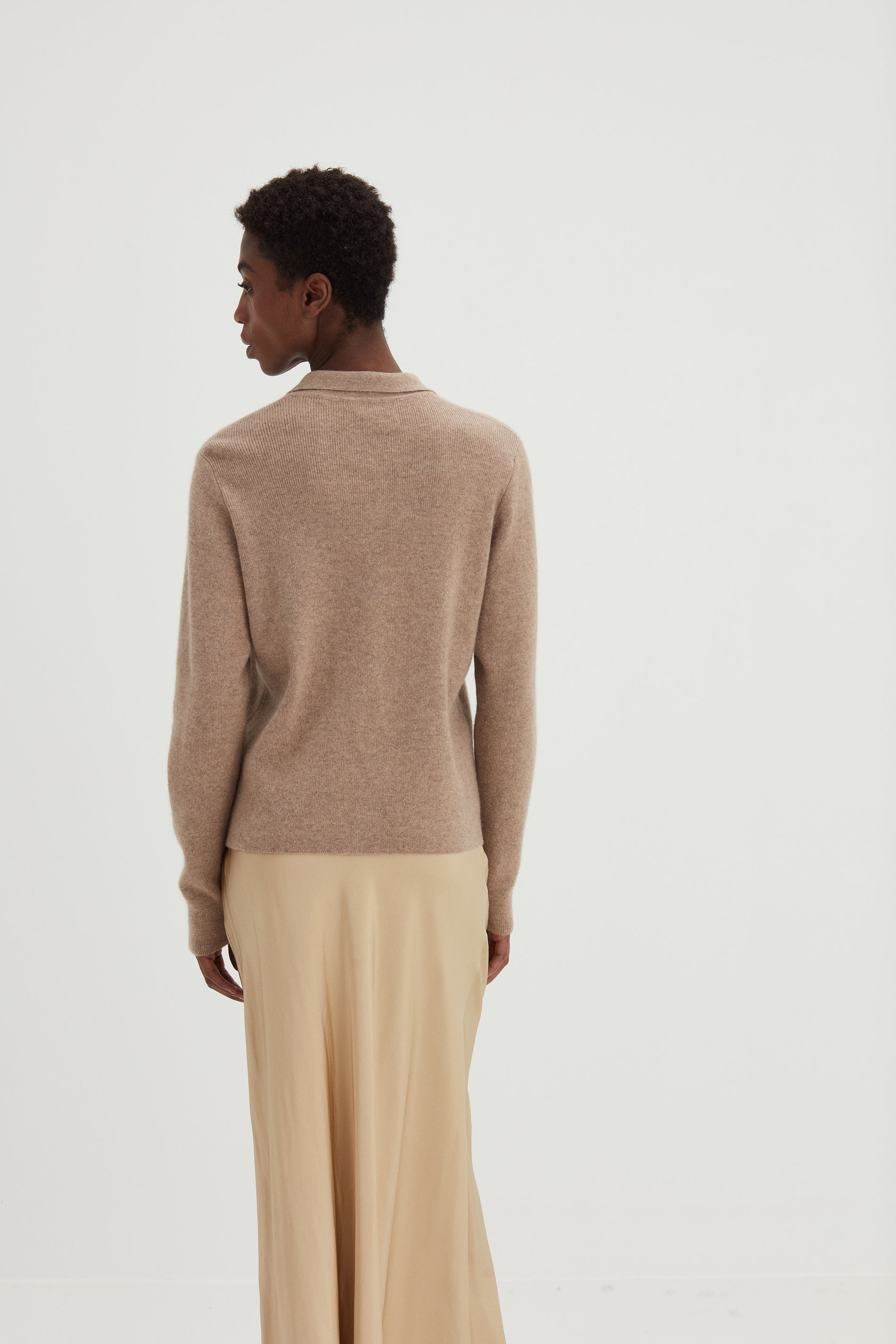 Davida Buttoned Collar Cardigan Cardigans Mink