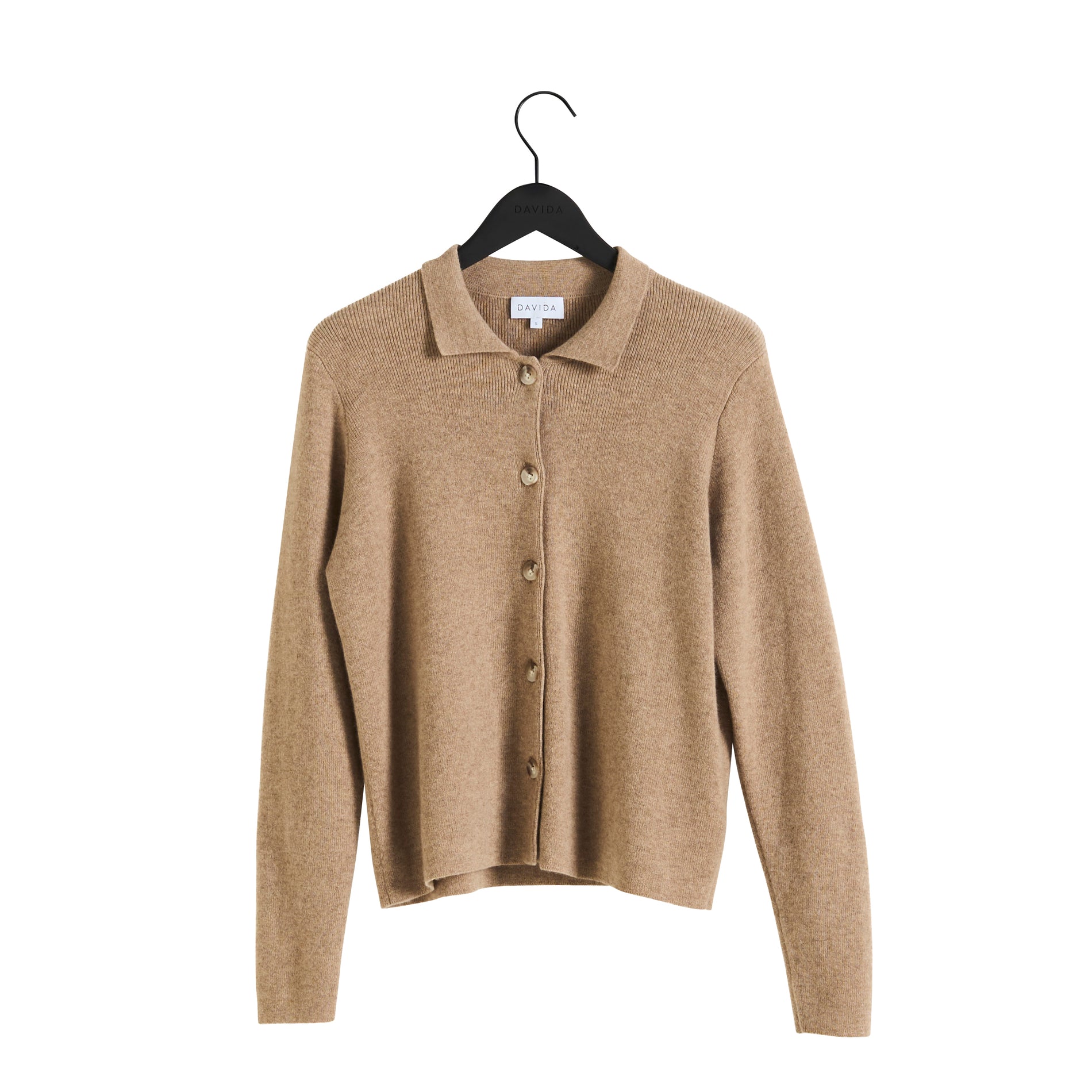 Davida Buttoned Collar Cardigan Cardigans Mink