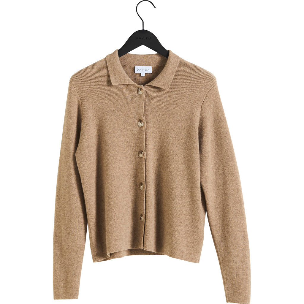 Davida Buttoned Collar Cardigan Cardigans Mink