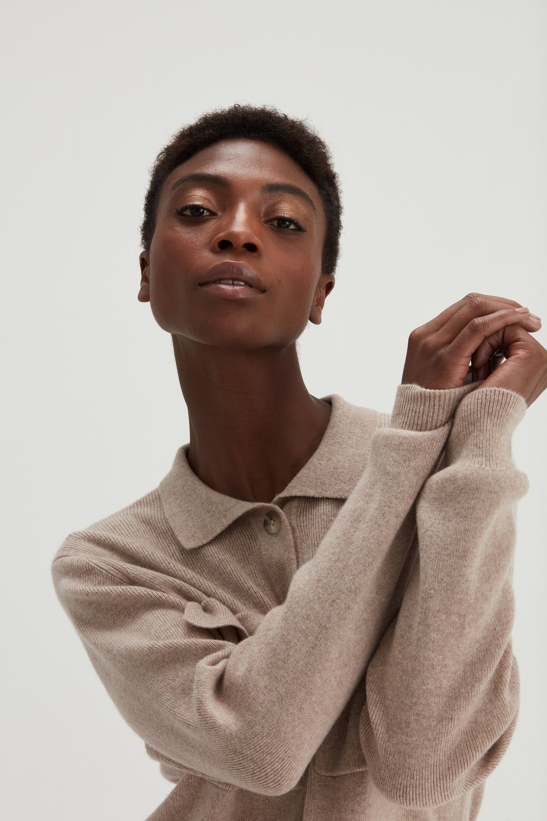 Davida Buttoned Pocket Shirt Cardigans Mink