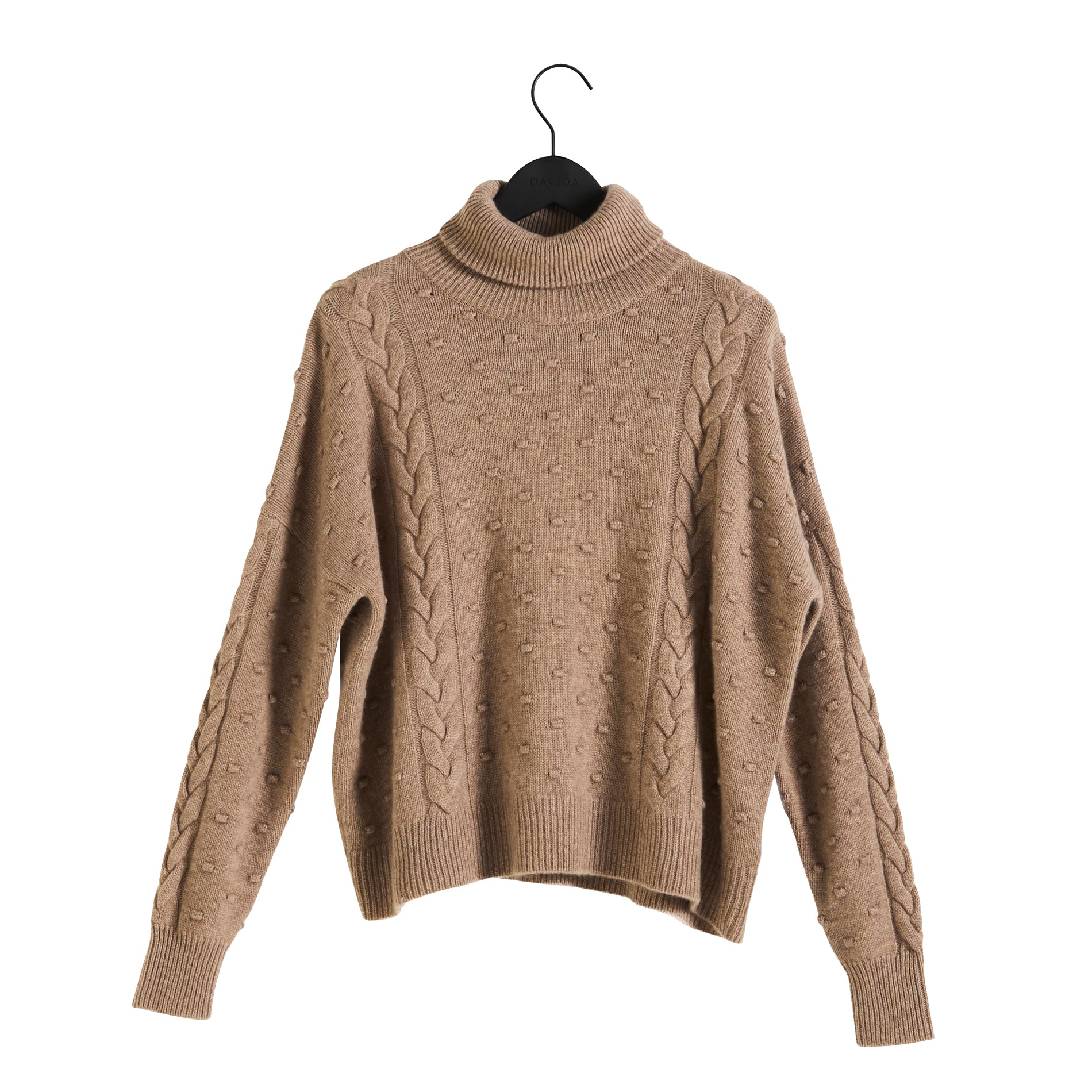 Davida Cable Dot Polo Sweater Sweaters Mink