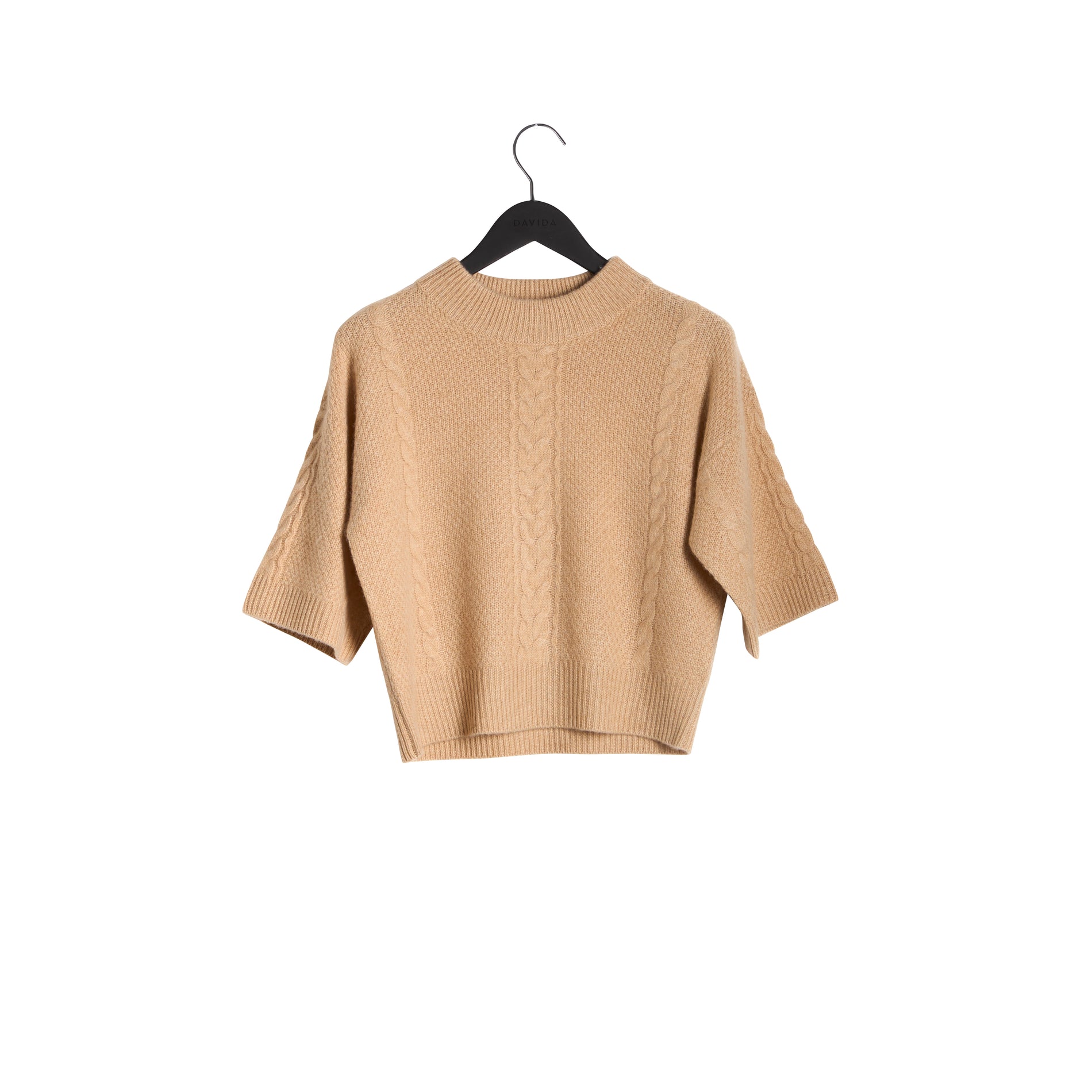 Davida Cable Short Sleeve Sweater Sweaters Wheat