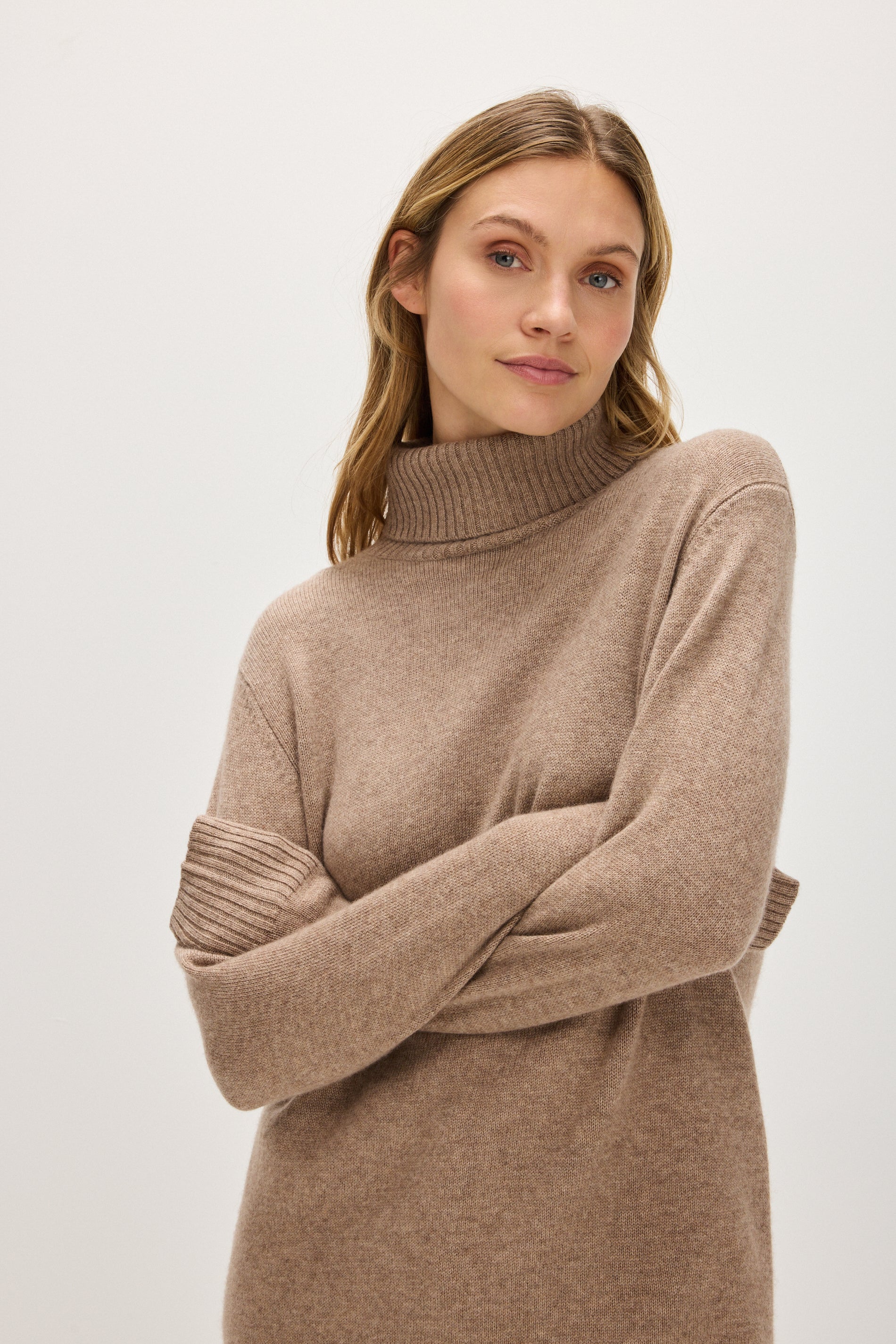 Davida Chunky Roll Neck Dress Dress Mink