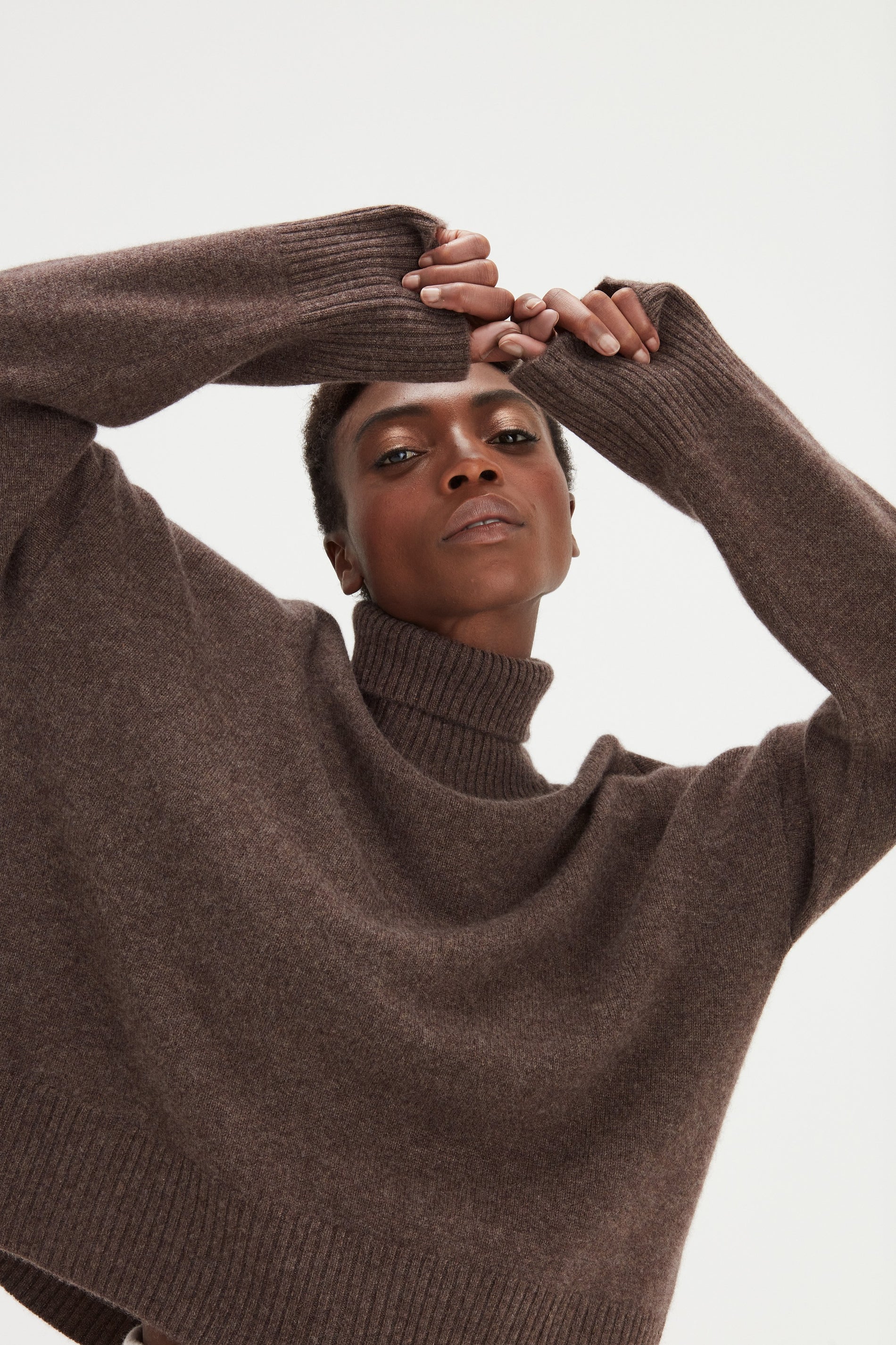 Davida Chunky Roll Neck Sweater Sweaters Cacao