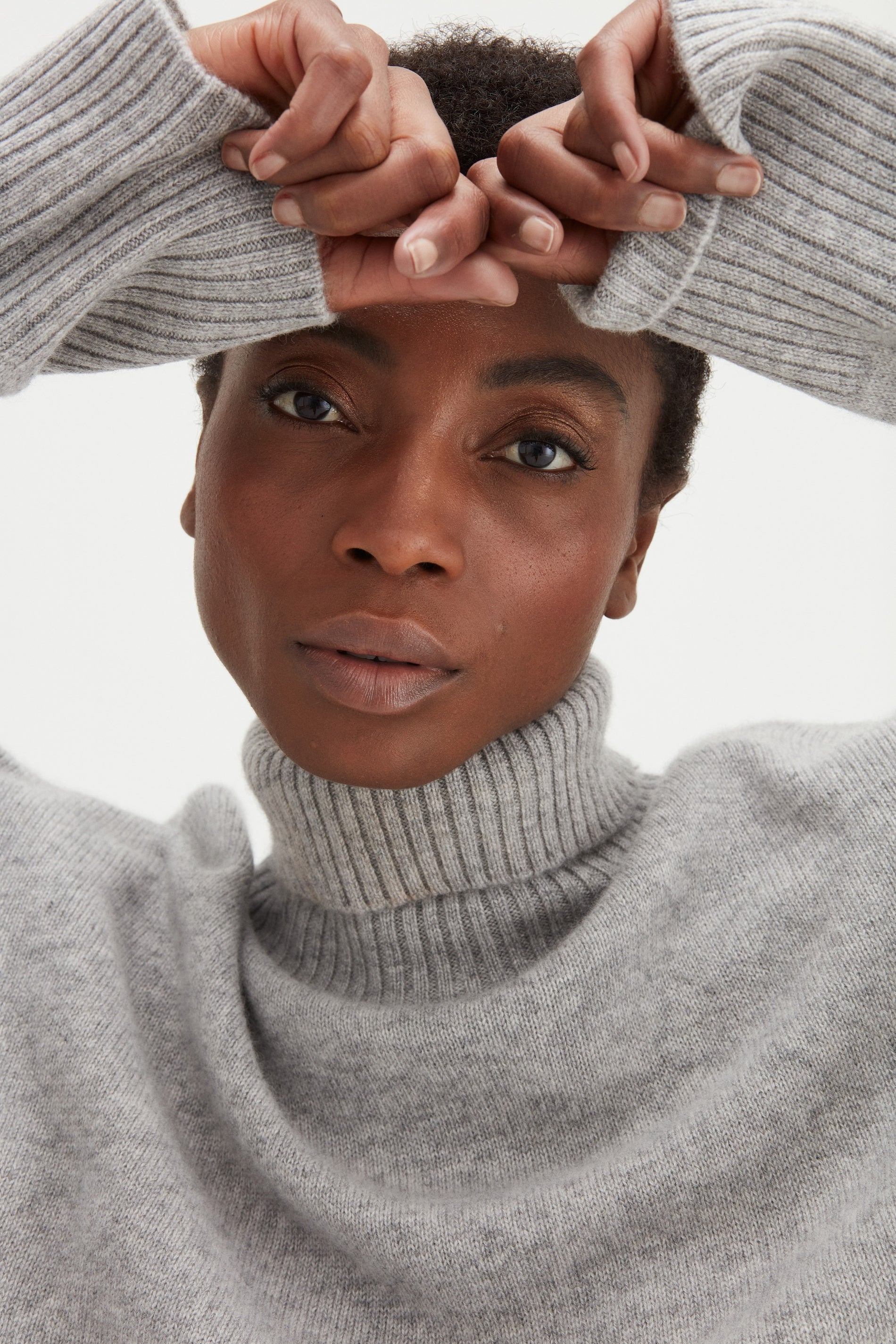 Davida Chunky Roll Neck Sweater Sweaters Light Grey