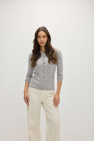 Classic Cardigan - Light Grey