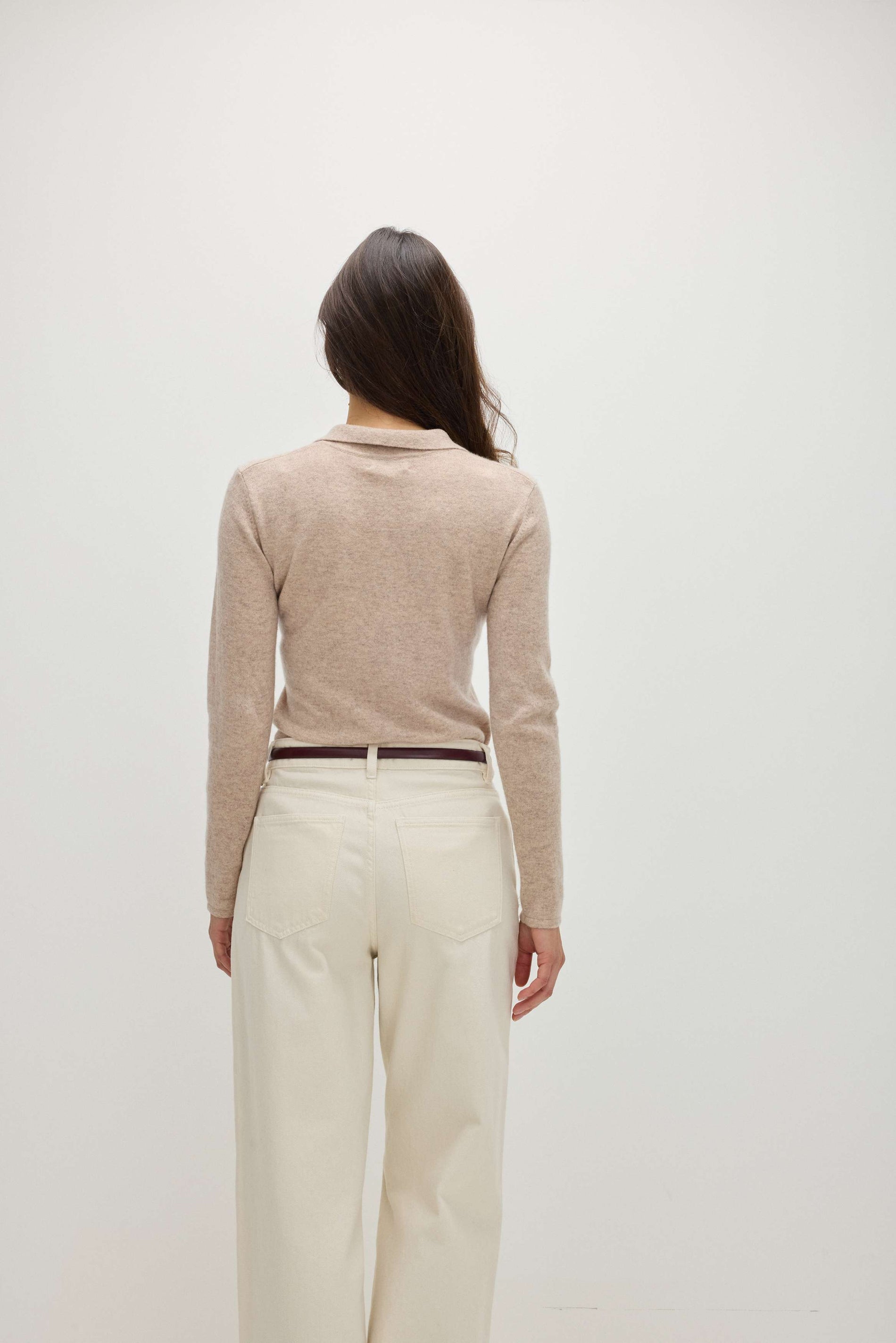 Davida Classic Collar Cardigan Cardigans Sand