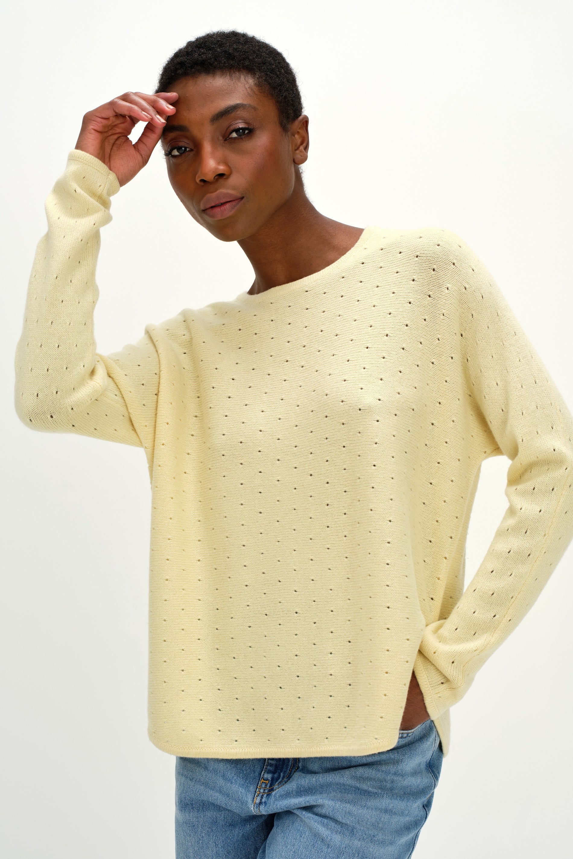 Davida Curved Dotted Sweater Sweaters Citrus