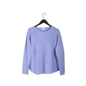 Curved Dotted Sweater - Light Purple