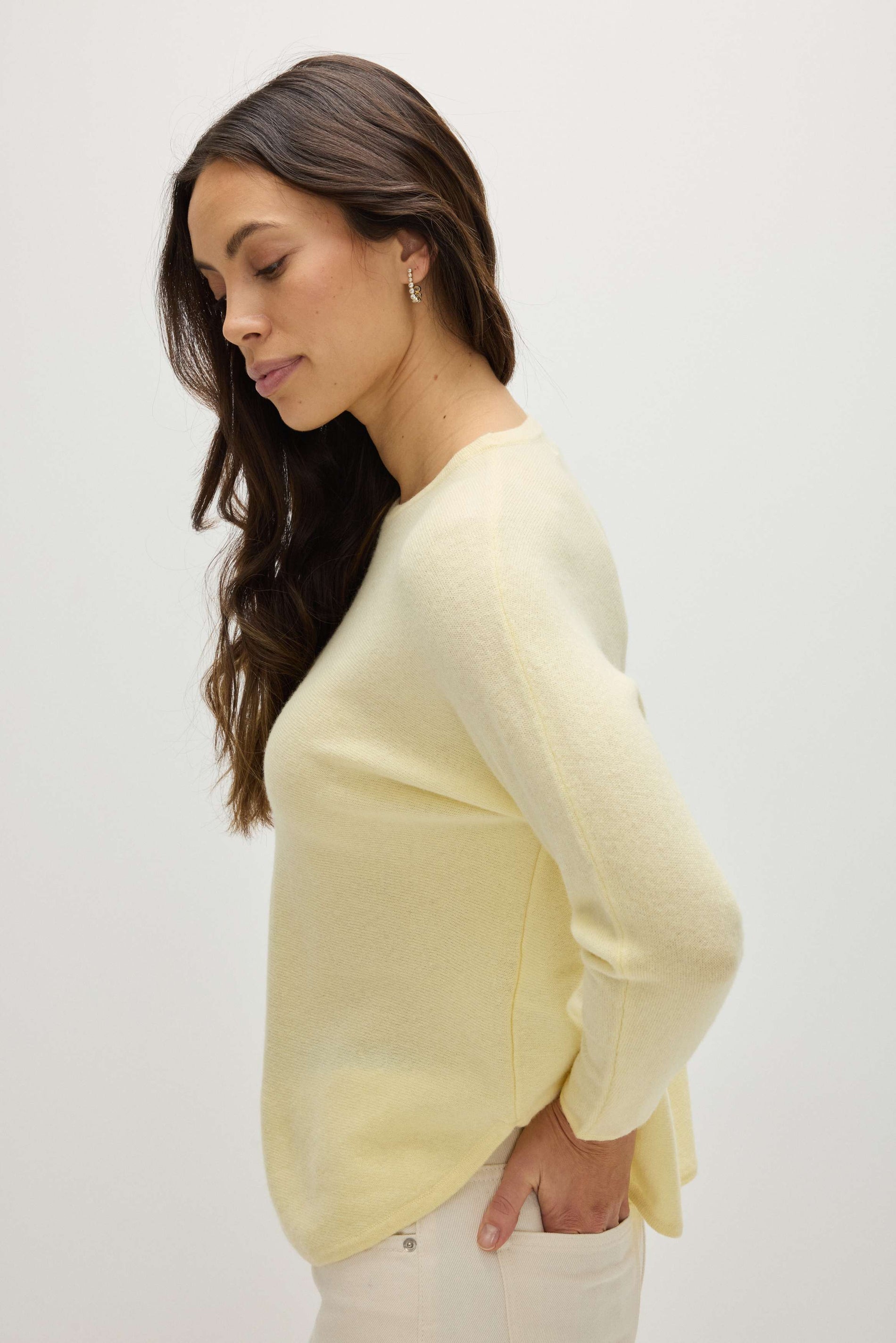 Davida Curved Sweater Sweaters Citrus