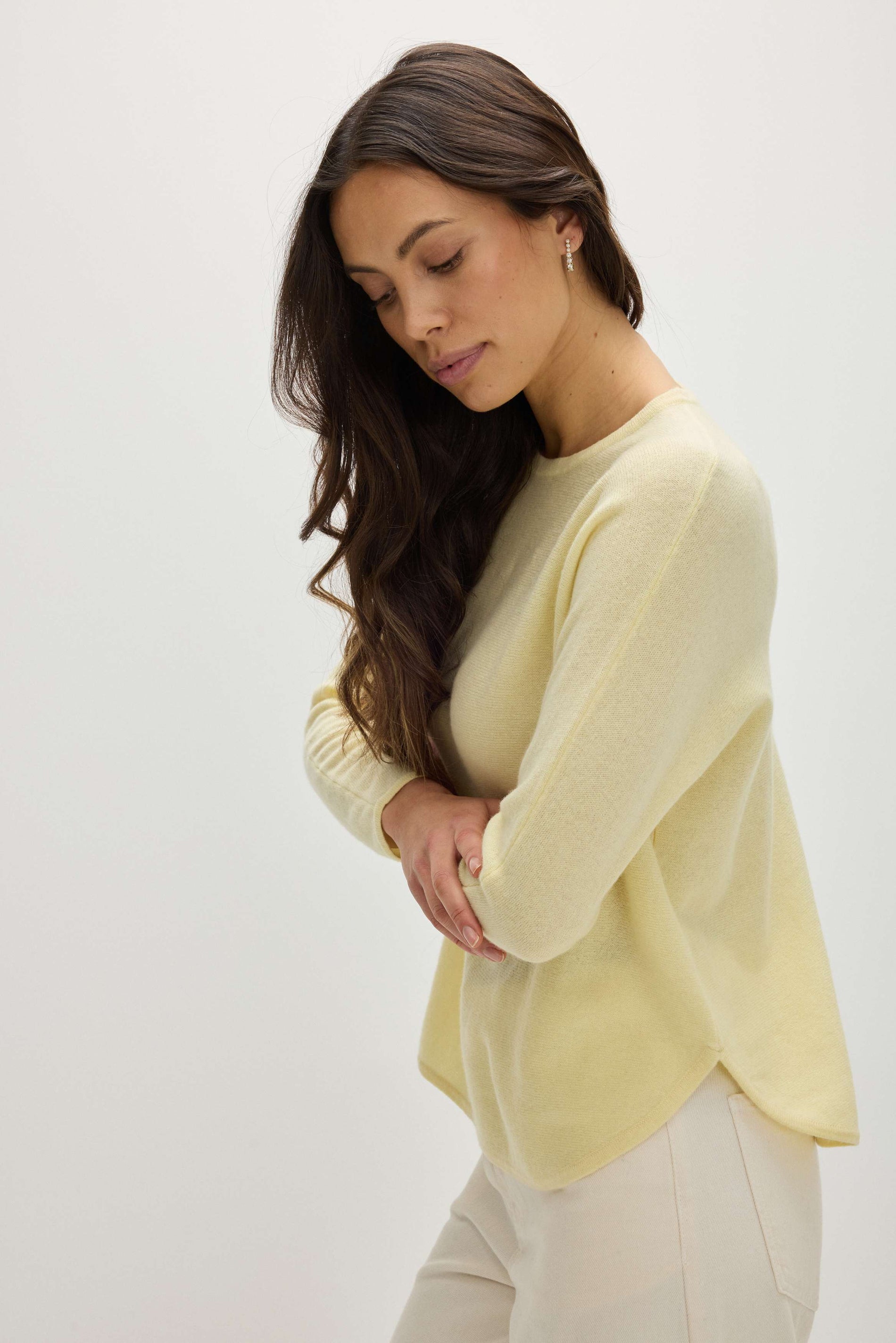 Davida Curved Sweater Sweaters Citrus