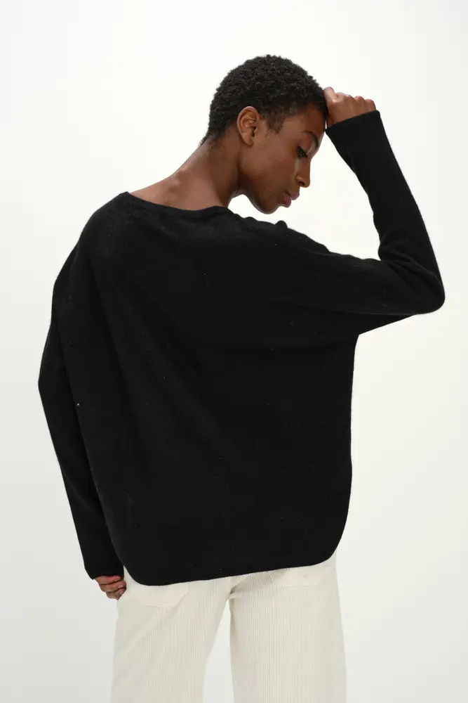 Davida Curved Sweater Sweaters Cyan Green