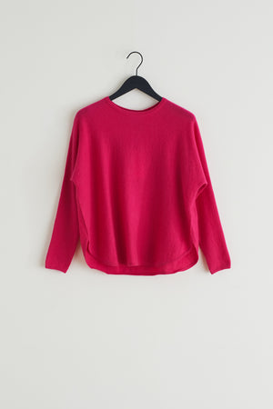 Curved Sweater - Fuchsia