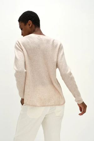 Curved Sweater - Light Beige