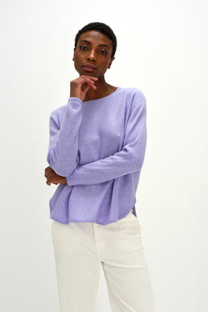 Curved Sweater - Light Purple