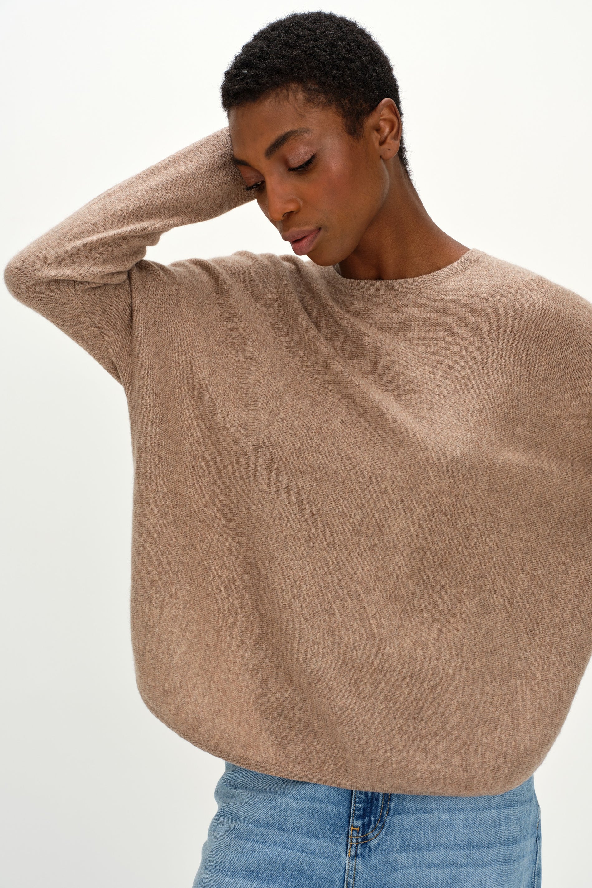 Davida Curved Sweater Sweaters Mink