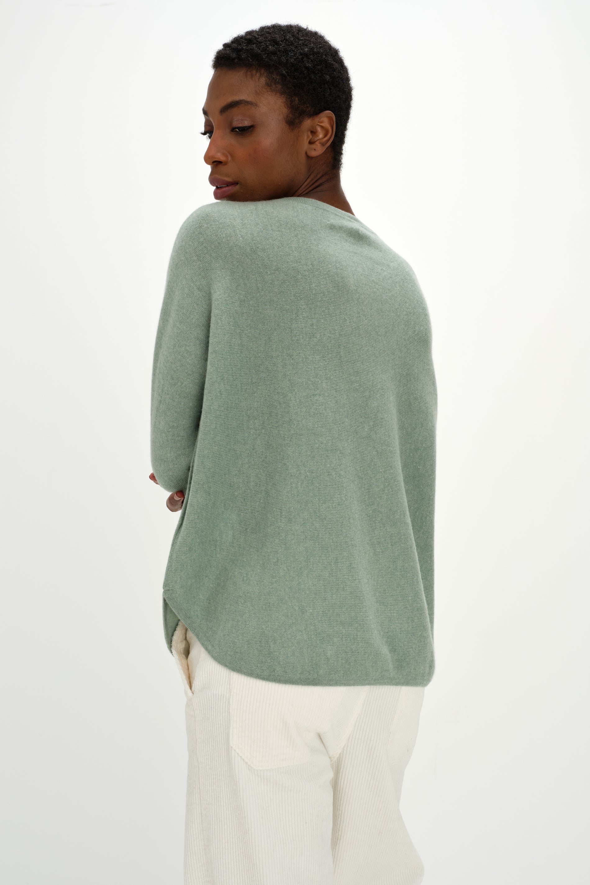 Davida Curved Sweater Sweaters Sage