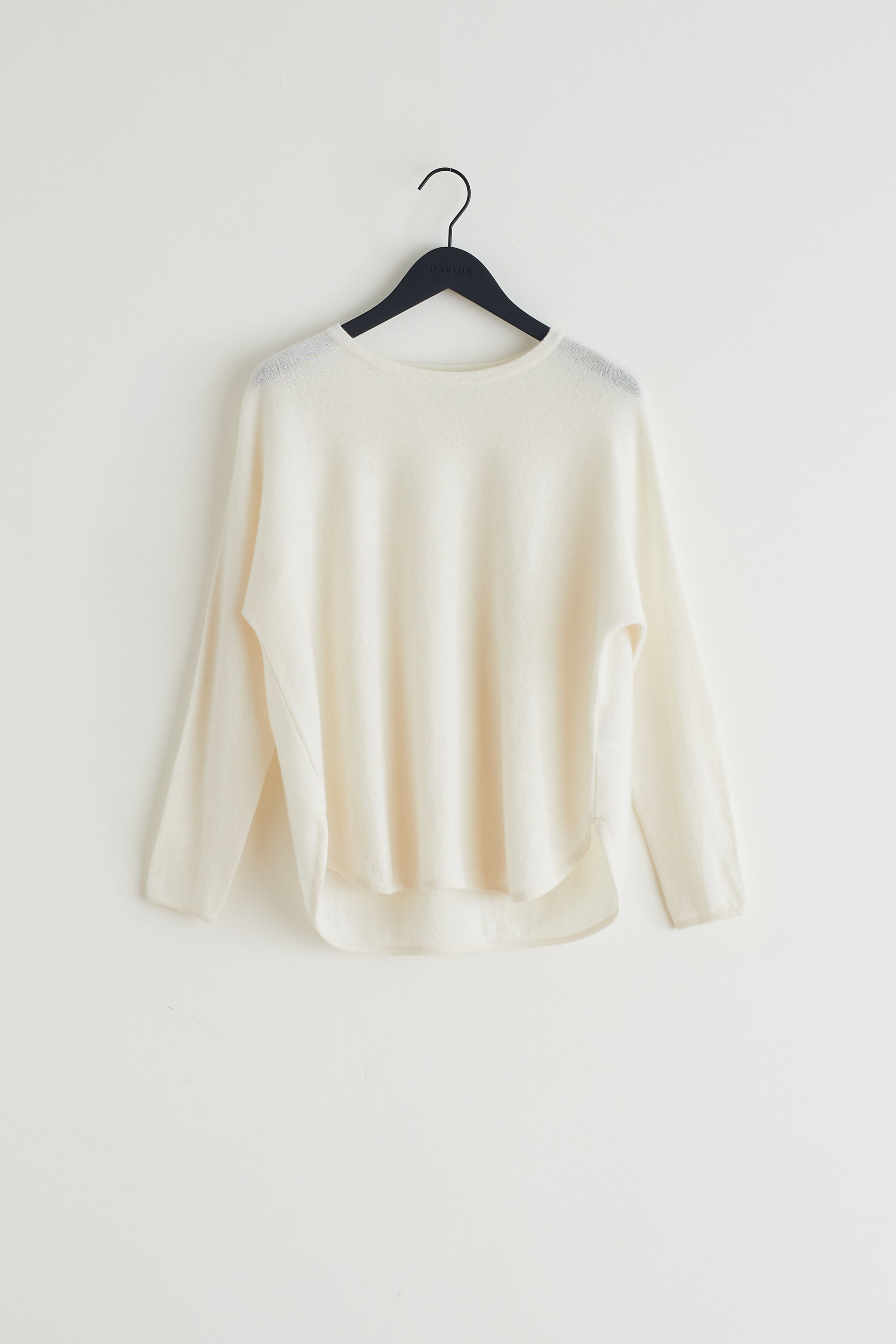 Davida Curved Sweater Sweaters White